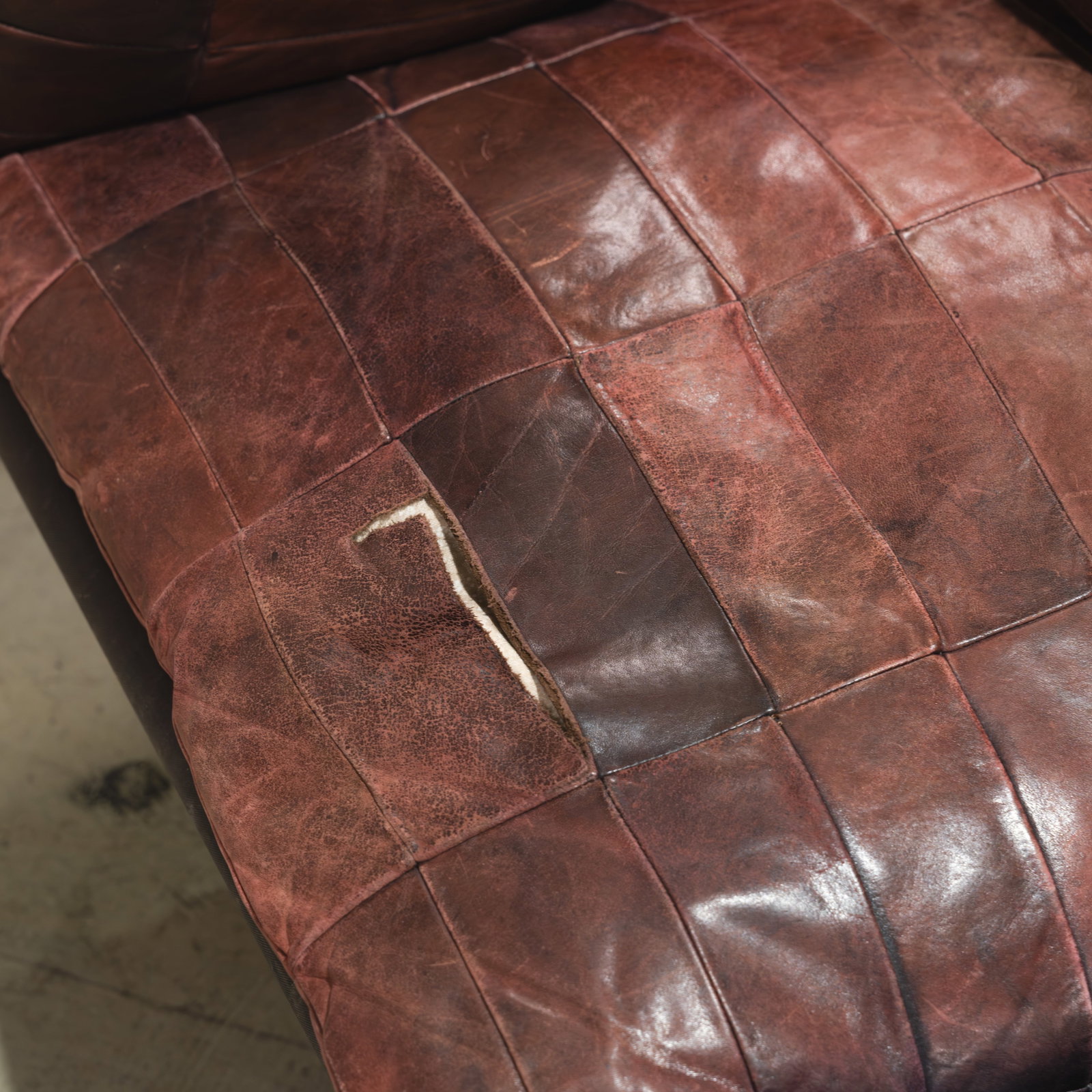 Patchwork Leather Sofa - 5