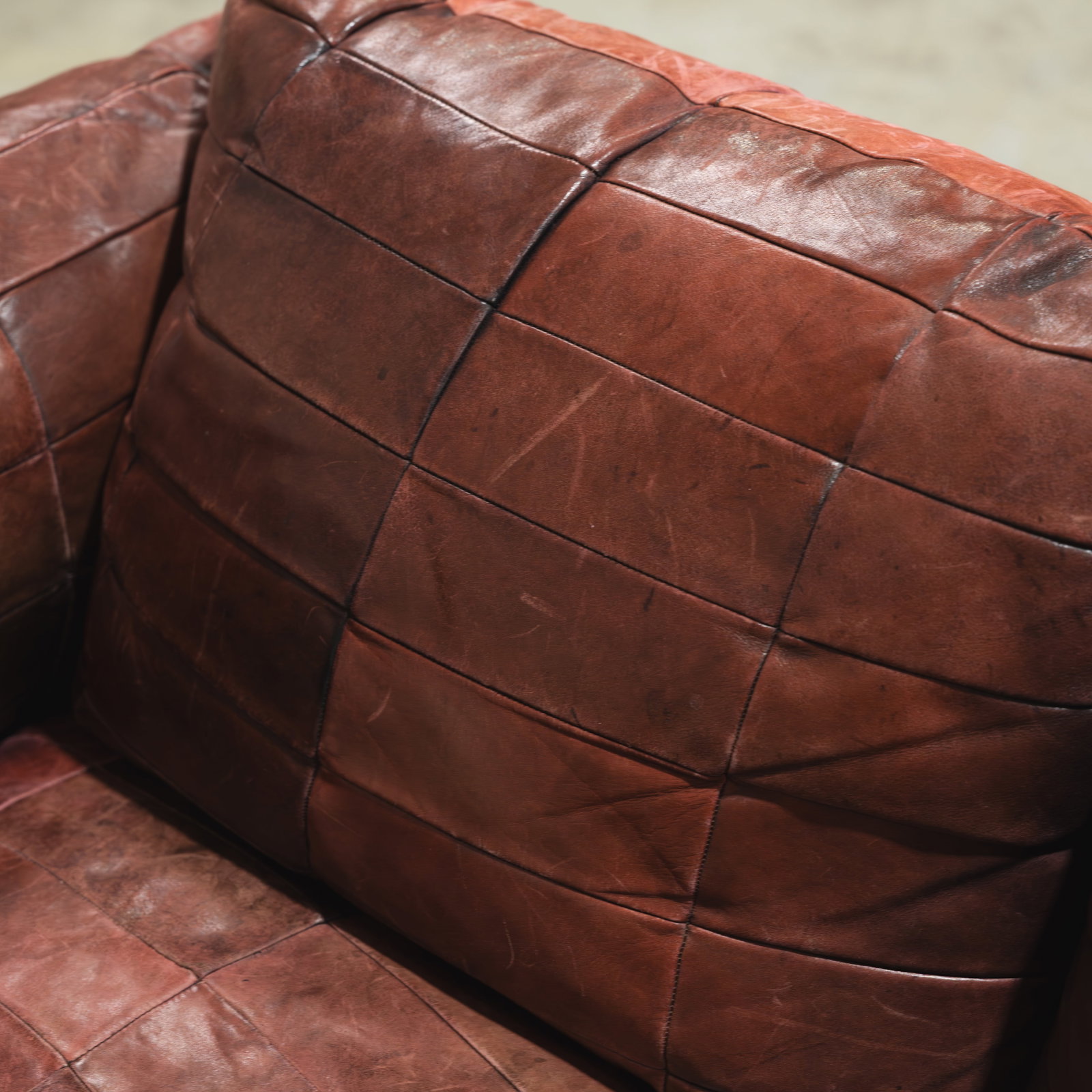 Patchwork Leather Sofa - 6