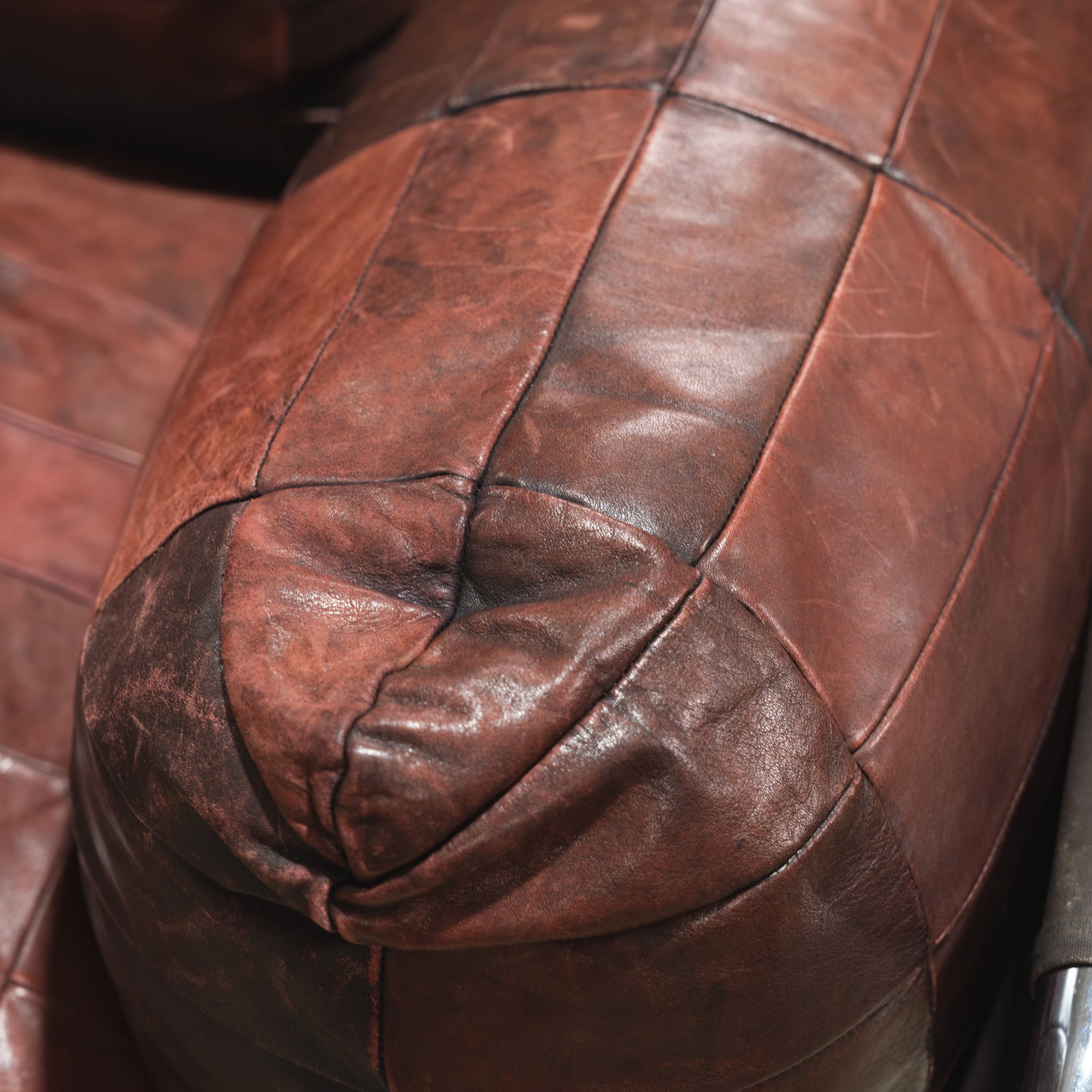 Patchwork Leather Sofa - 8