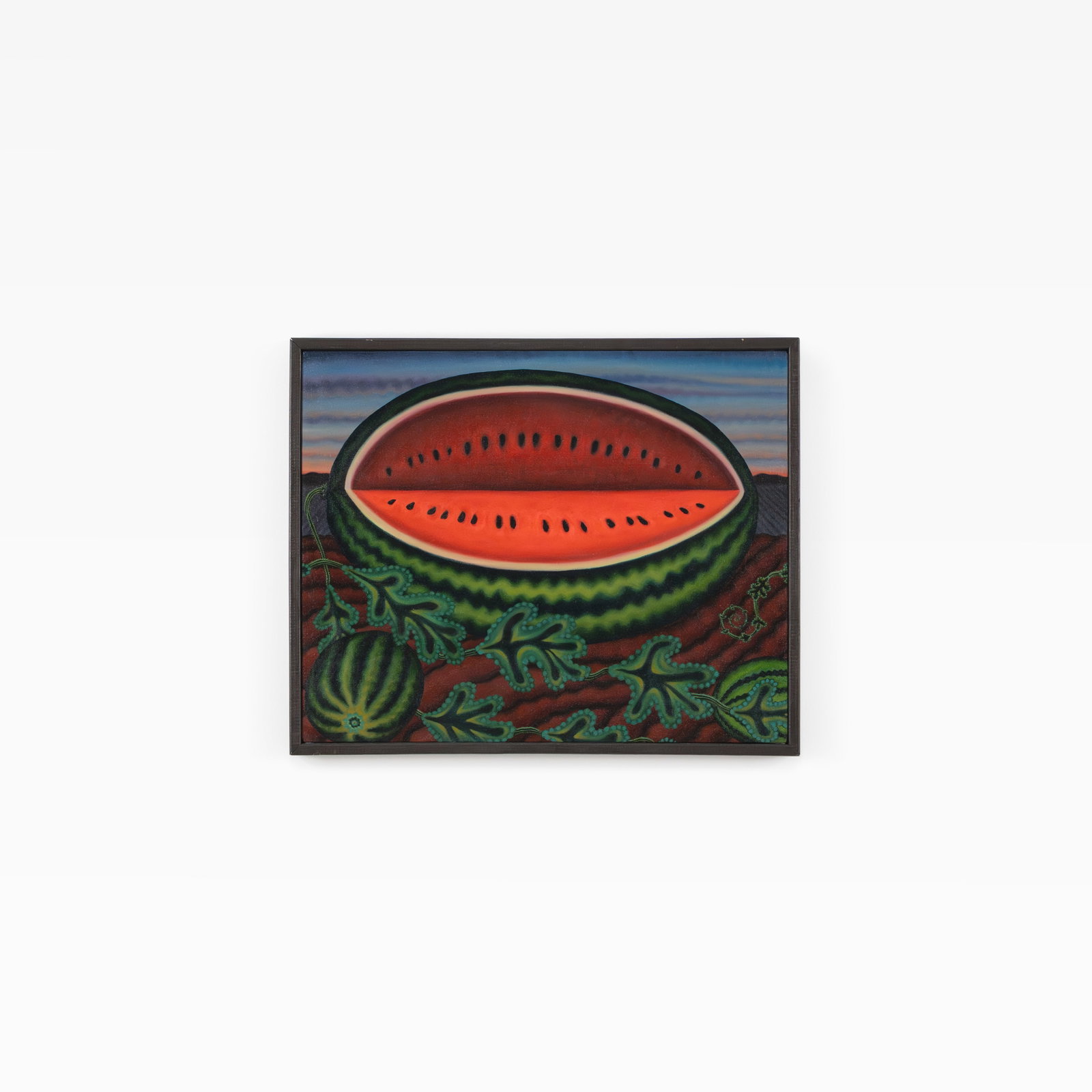 Michael Noland - Painting: An oil painting on canvas titled 'The Night Harvest' by Michael Noland. Signed, titled and dated to verso ‘M. Noland 3-7-09 The Night Harvest’. All measurements are in inches. Height x Width x