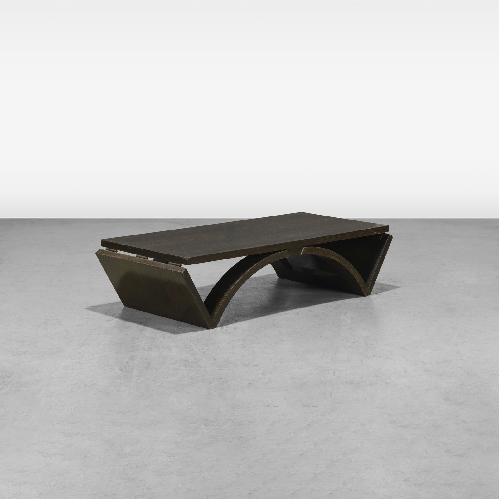 Convertible Oak Coffee Table: An adjustable convertible oak coffee table. Dimensions for the table when it is extended- 26 x 91.5 x 28. All measurements are in inches. Height x Width x Depth