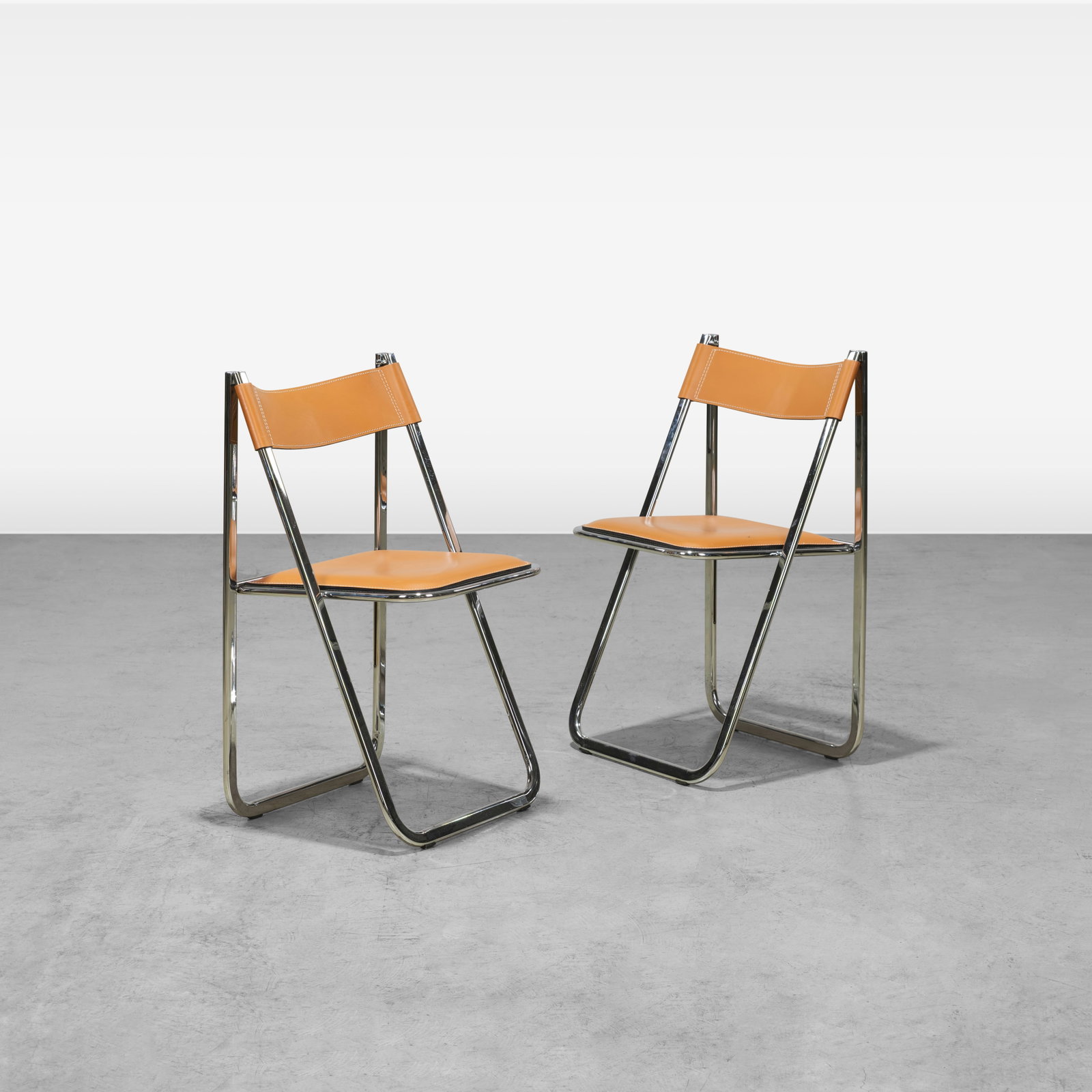 Italian Folding Chairs: Folding Chairs by Arrben, model Tamara, Italy 1970s All measurements are in inches. Height x Width x Depth