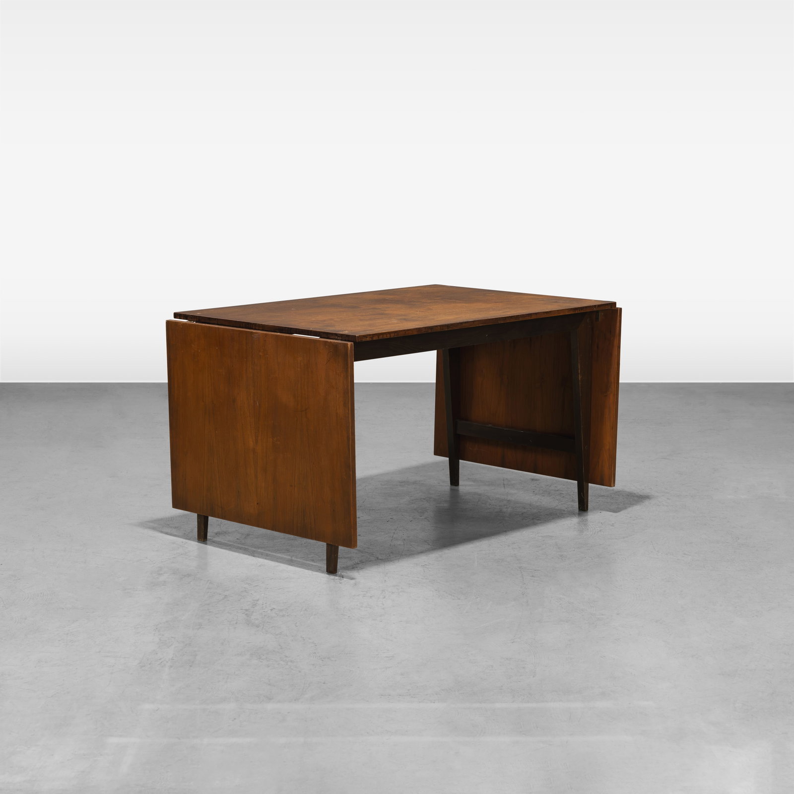 Poul Cadovius - Dining table: A Model 120 drop leaf dining table by Poul Cadovius. Dimensions listed are table collapsed. Length with leaves up - 94". All measurements are in inches. Height x Width x Depth
