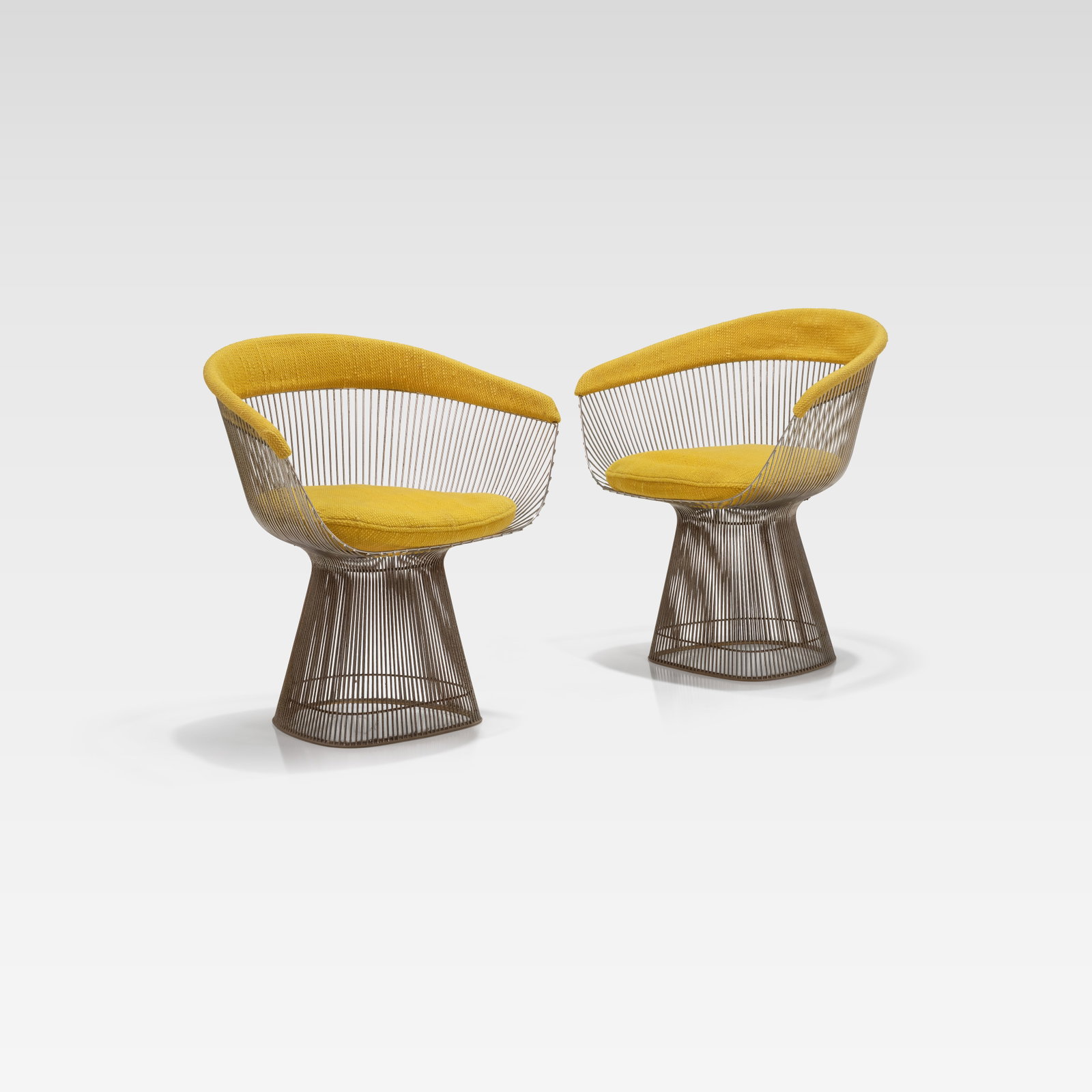Warren Platner - Arm Chairs: A pair of armchairs by Warren Platner for Knoll. All measurements are in inches. Height x Width x Depth