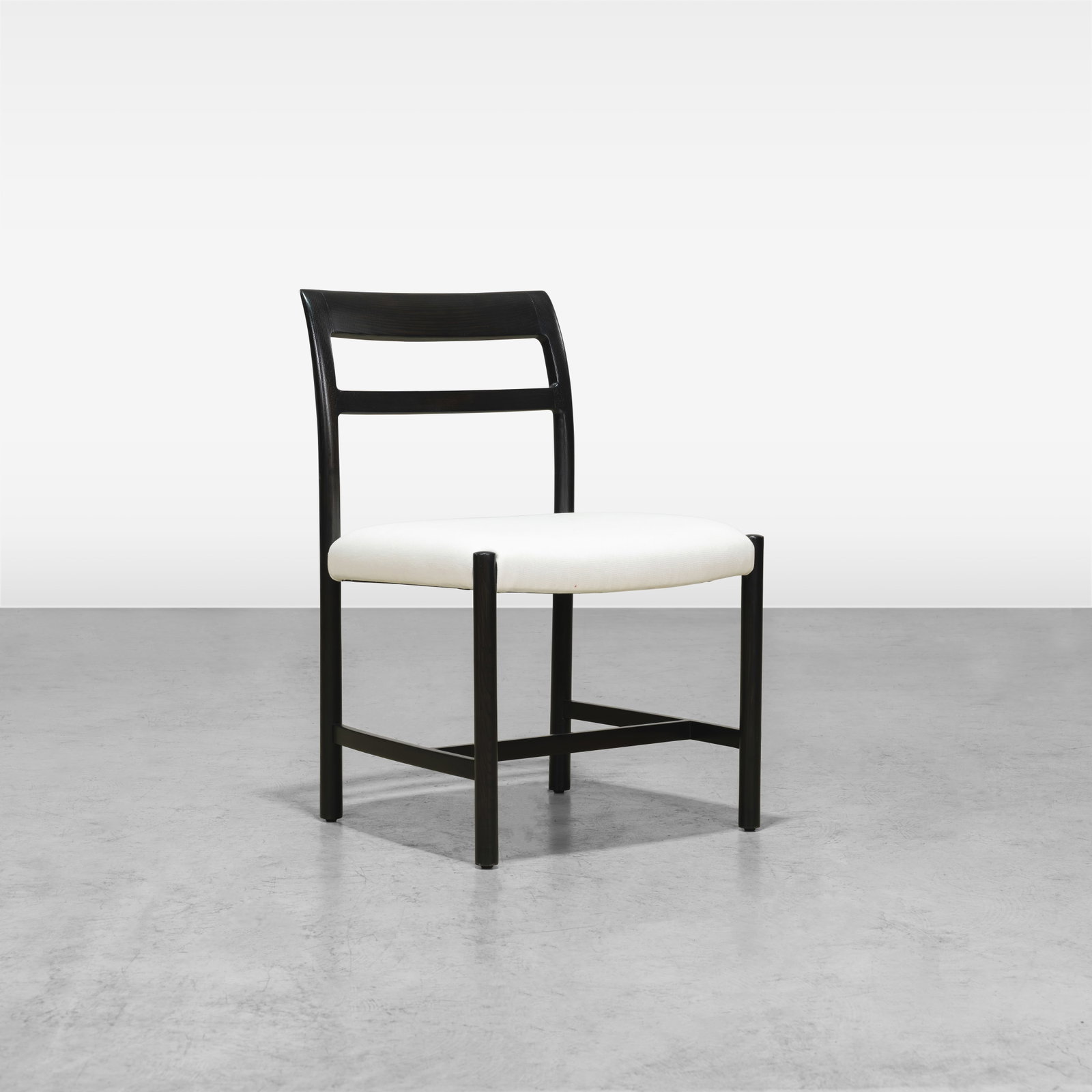 Roger Sprunger - Side Chair: One side chair in ash, perfect condition, Roger Sprunger for Dunbar, recently reupholstered, this is Dunbar model 6738 All measurements are in inches. Height x Width x Depth