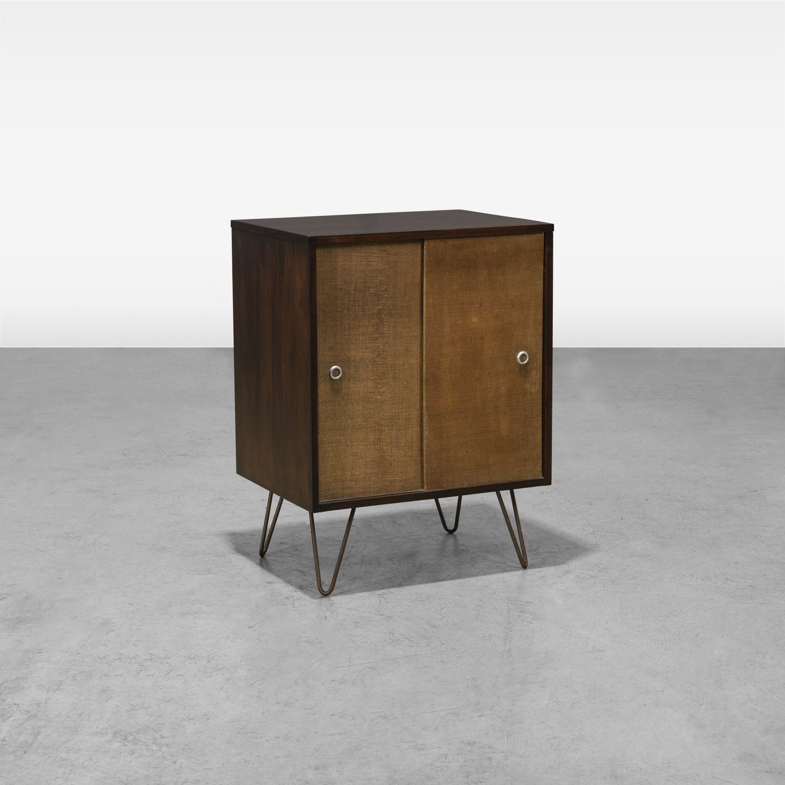 Paul McCobb - Cabinet: A Paul McCobb Planner Group cabinet with hairpin legs. All measurements are in inches. Height x Width x Depth