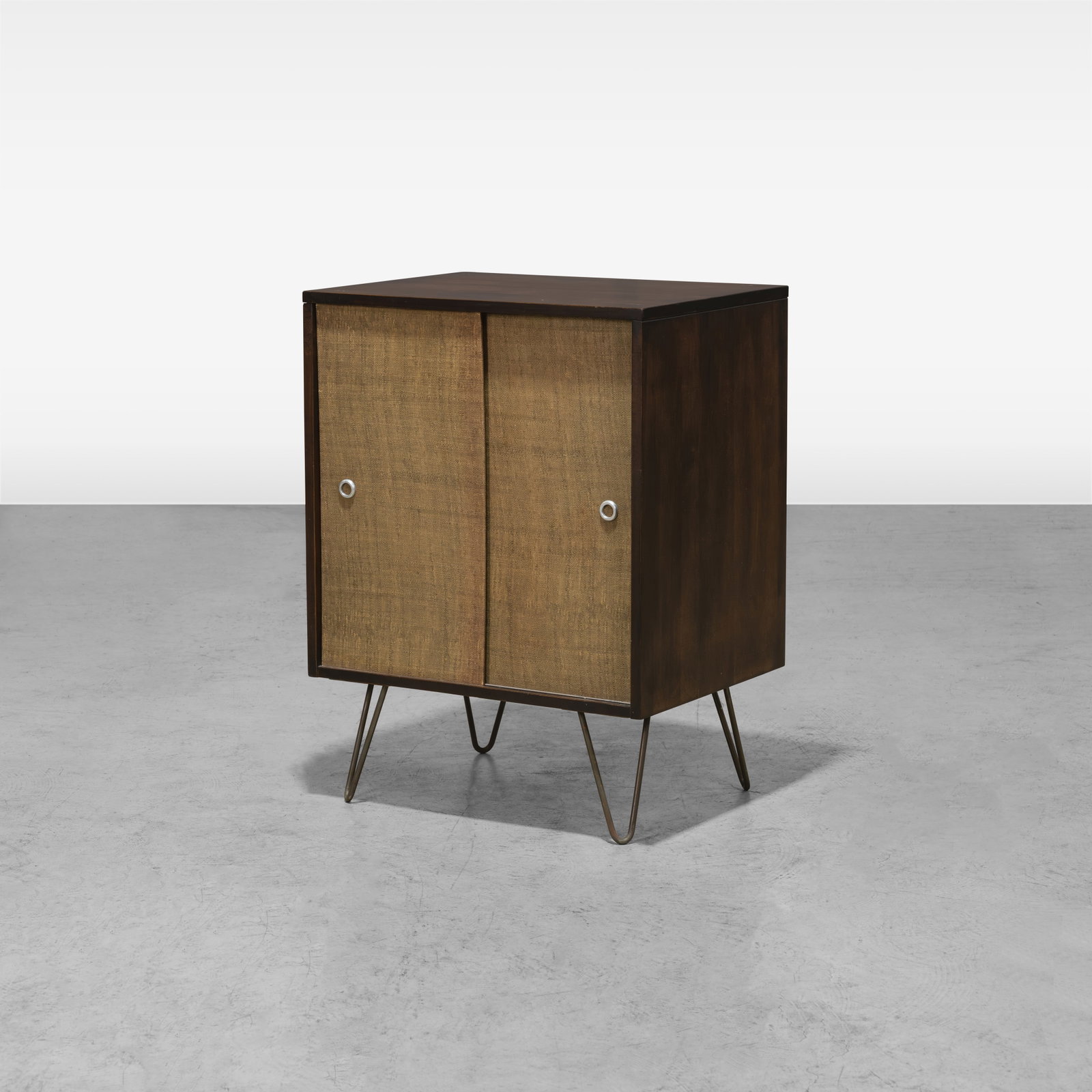Paul McCobb - Cabinet: A Paul McCobb Planner Group cabinet with hairpin legs. All measurements are in inches. Height x Width x Depth