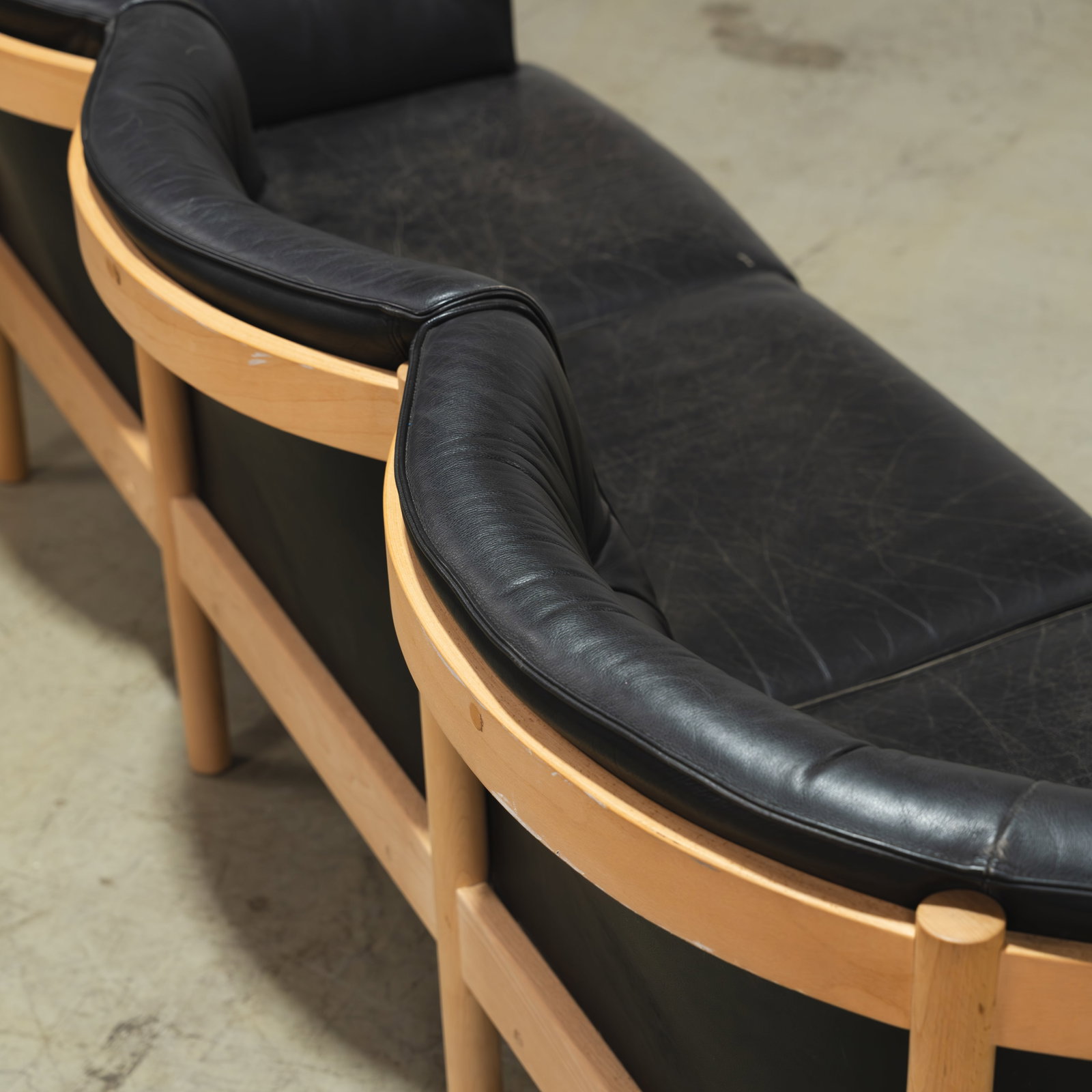 Danish Leather Sofa - 4
