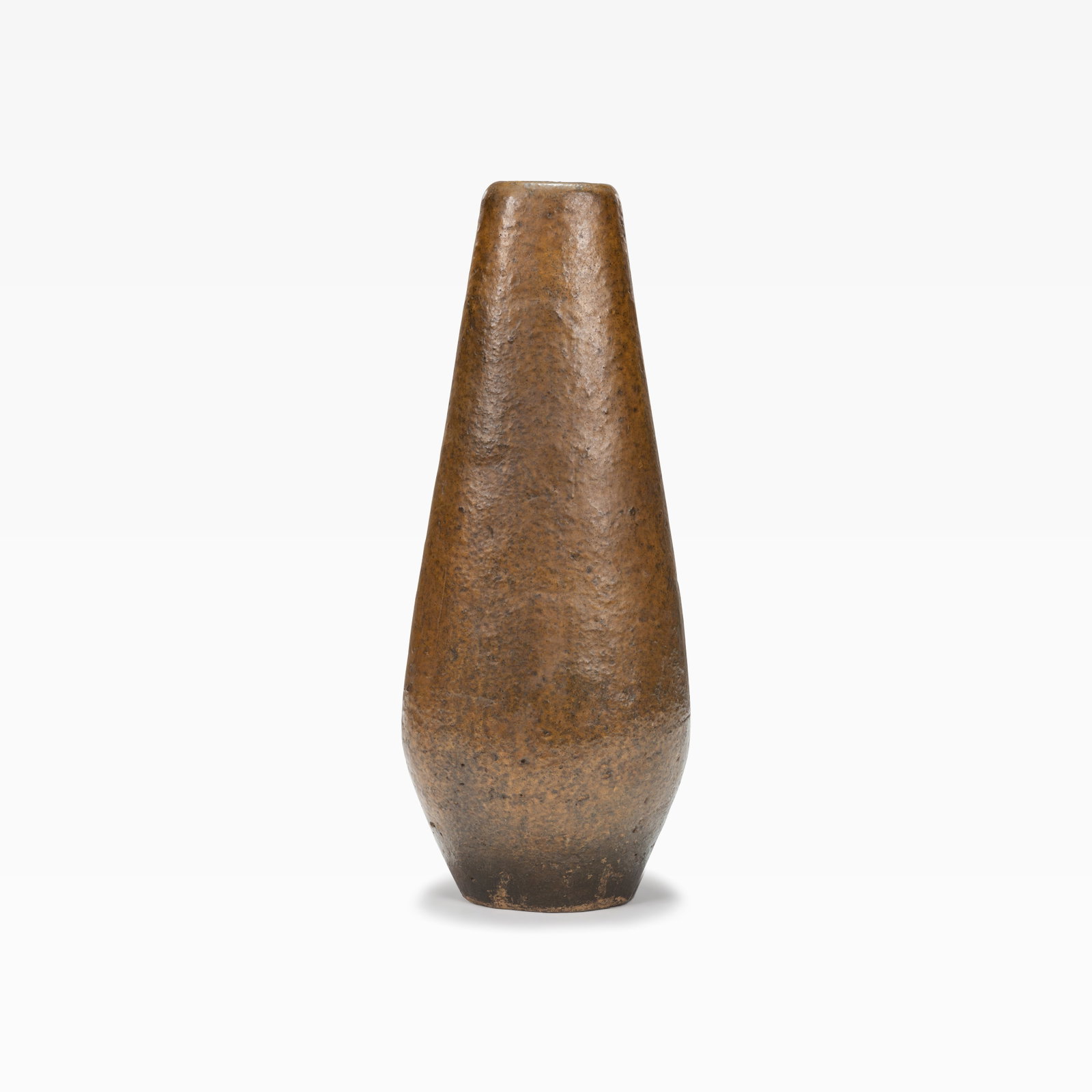 Earthenware Vase: A large earthenware vase. Appears to be illegibly incised on bottom. All measurements are in inches. Height x Width x Depth