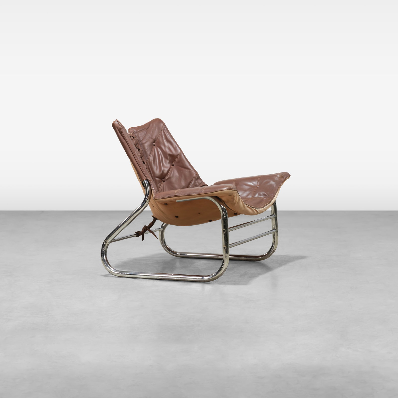 Johan Bertil Haggstrom - Lounge Chair: A vintage 'Corset' chair by Johan Bertil Haggstrom for Swed-Form Co.. All measurements are in inches. Height x Width x Depth