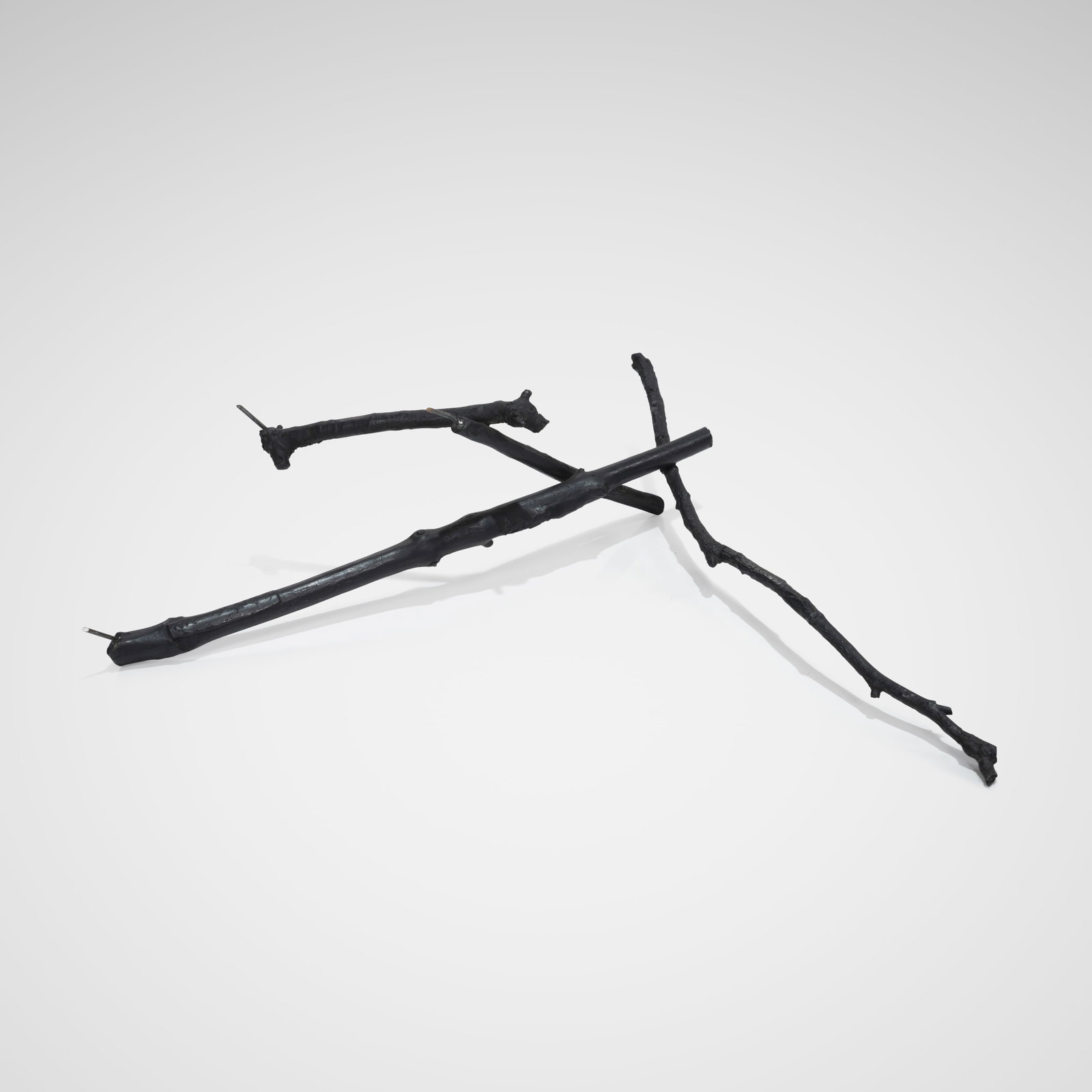 Page Kemper - Bronze Sculpture: A faux bois bronze candle holder titled 'The Black Trees Swayed, Slightly' by Page Kemper. Signed and dated, 2/01. All measurements are in inches. Height x Width x Depth