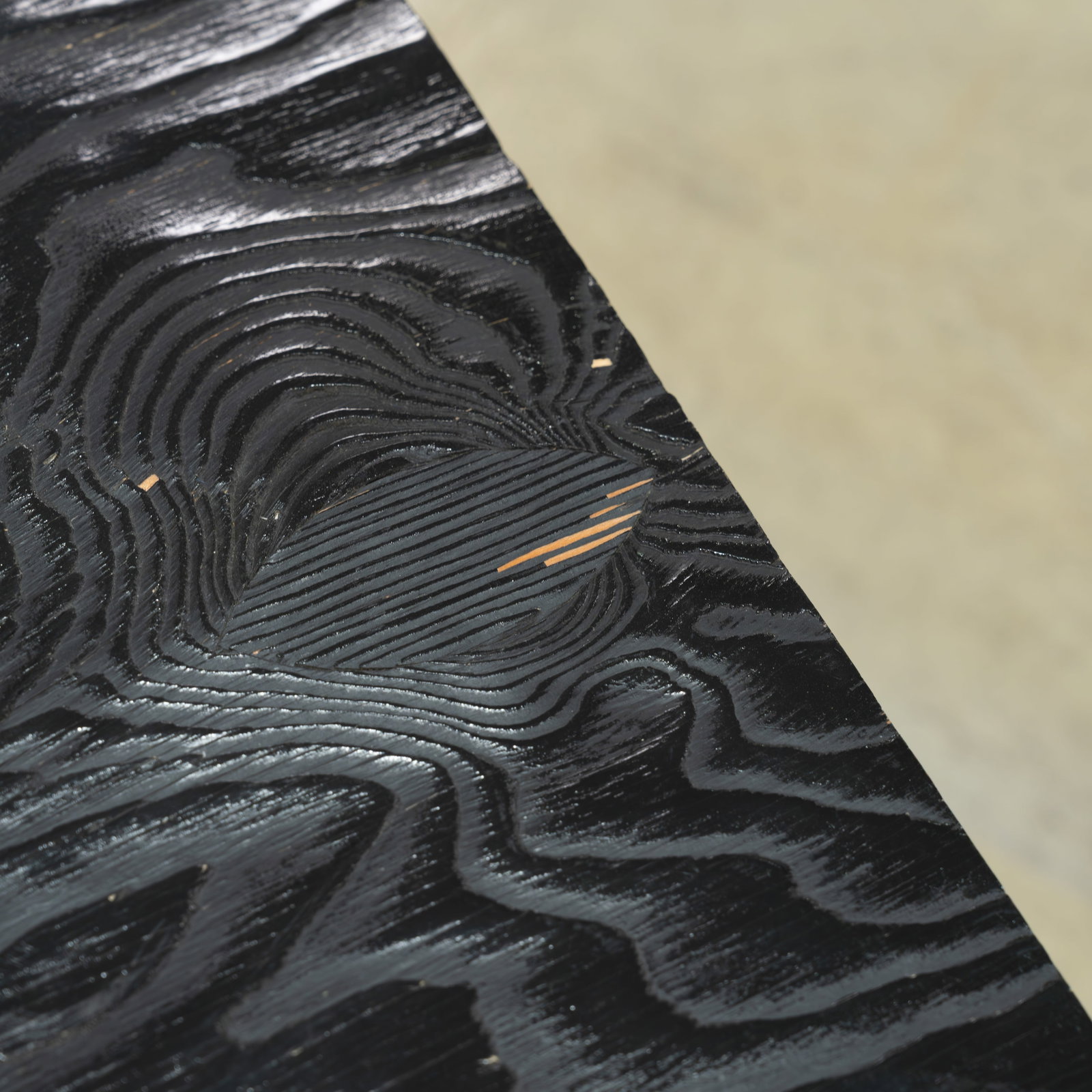 Ebonized Oak End Table - 4