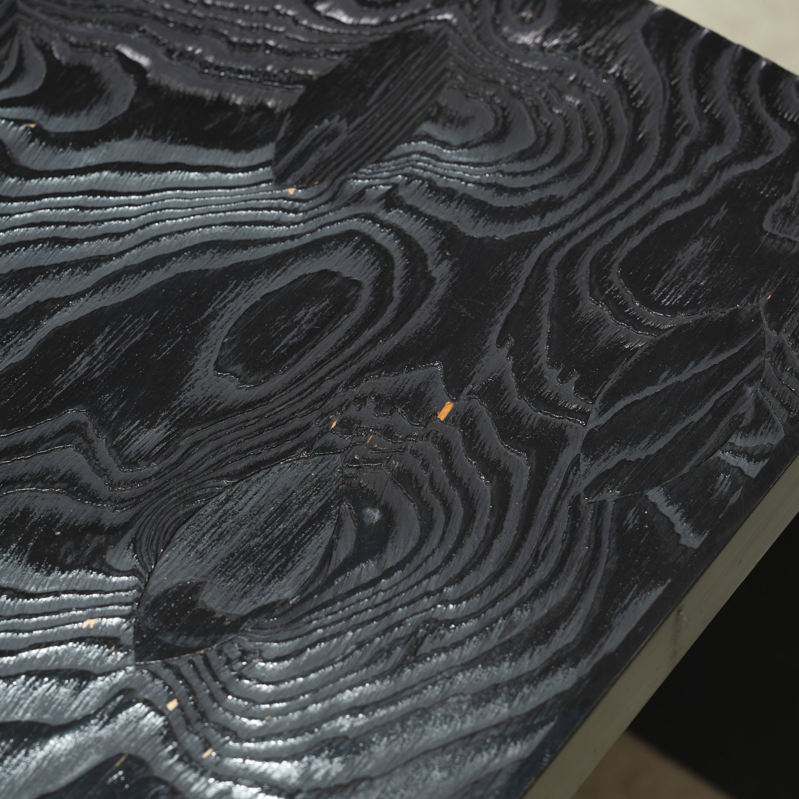 Ebonized Oak End Table - 6