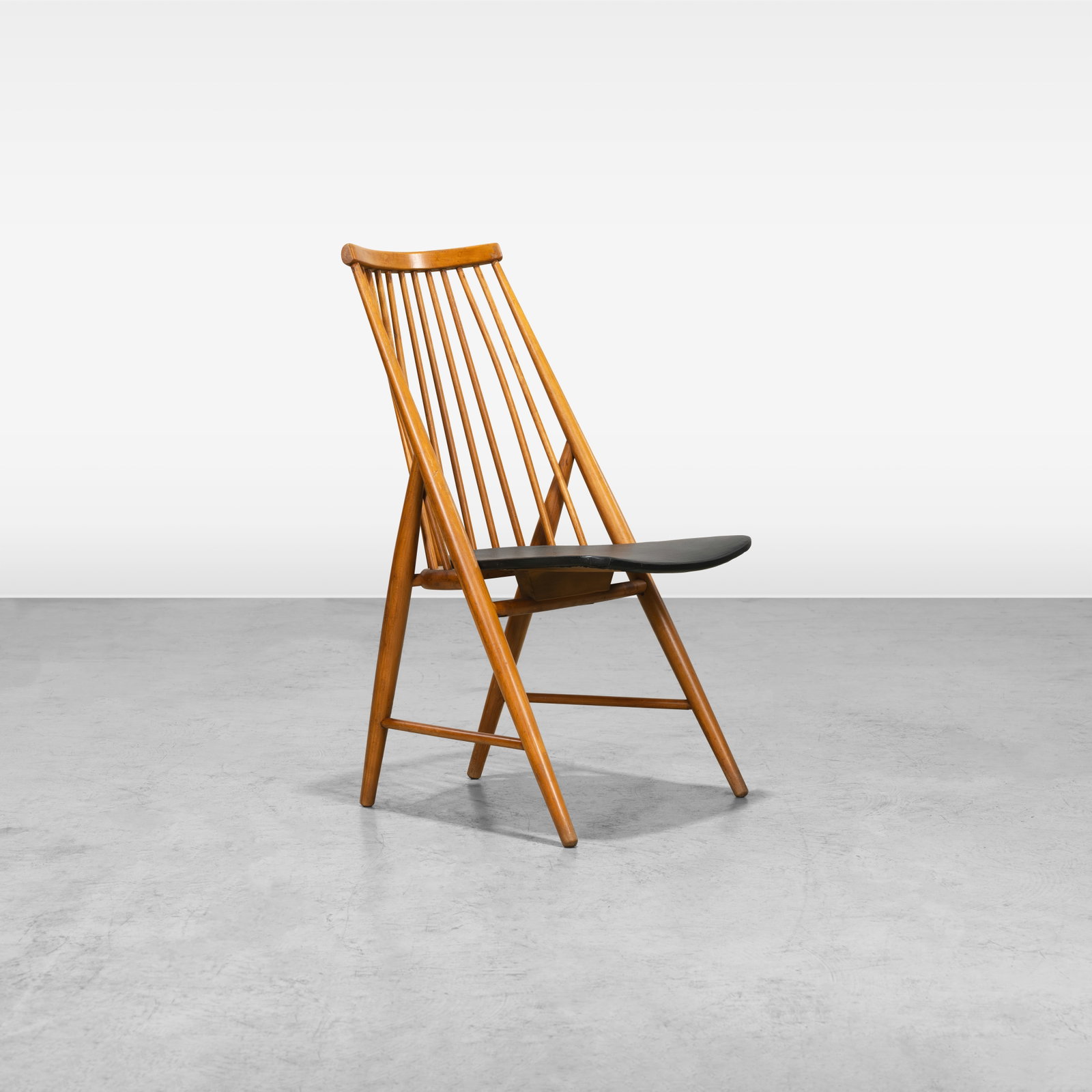 Thea Leonard - Chair: A vintage 'Flamingo' chair by Thea Leonard for Nassjo, Sweden. All measurements are in inches. Height x Width x Depth