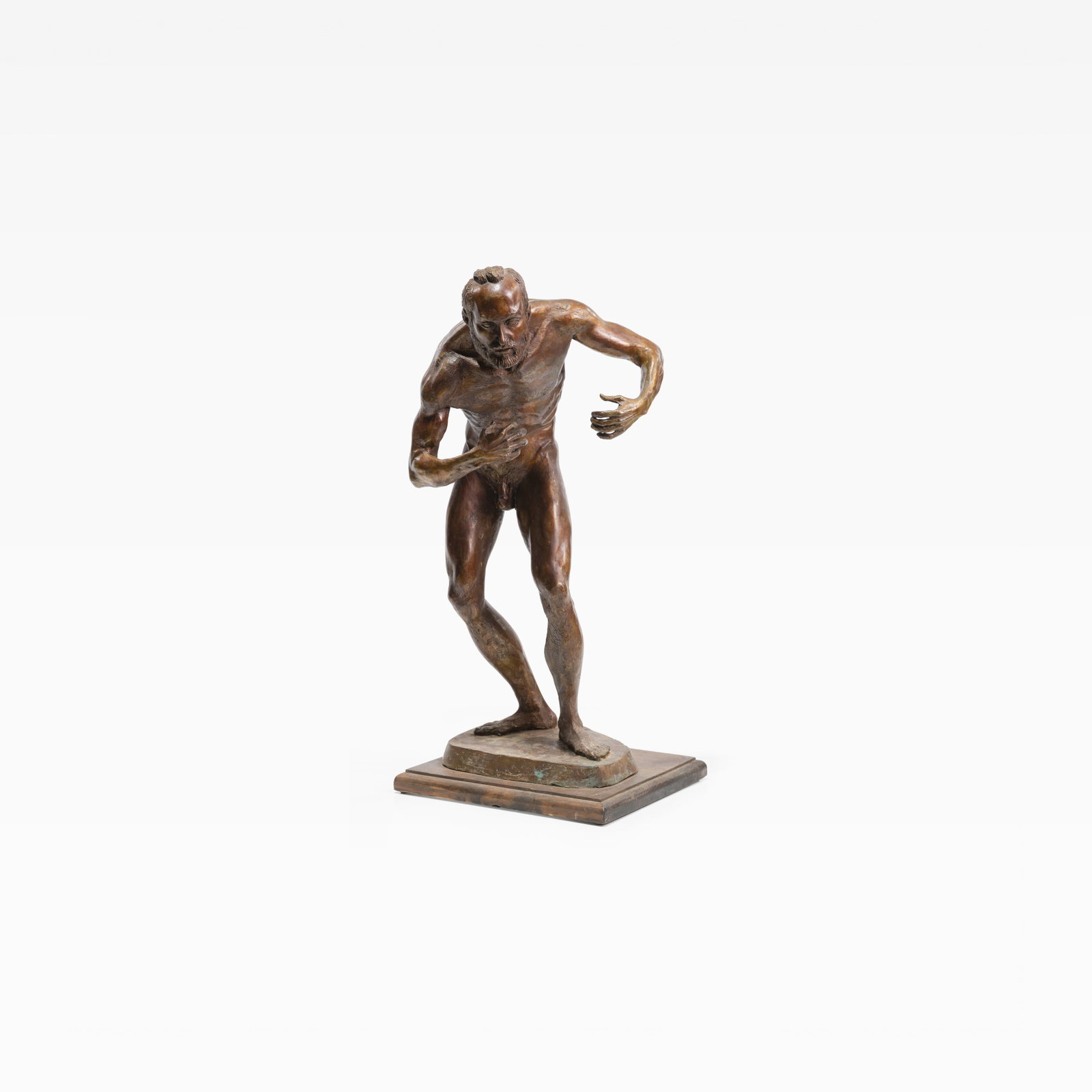 Michael Shacham - Figural Bronze: A large figural bronze by Michael Shacham titled "Power of Tyranny". Signed, dated (1979) and numbered (2/25) on base. All measurements are in inches. Height x Width x Depth