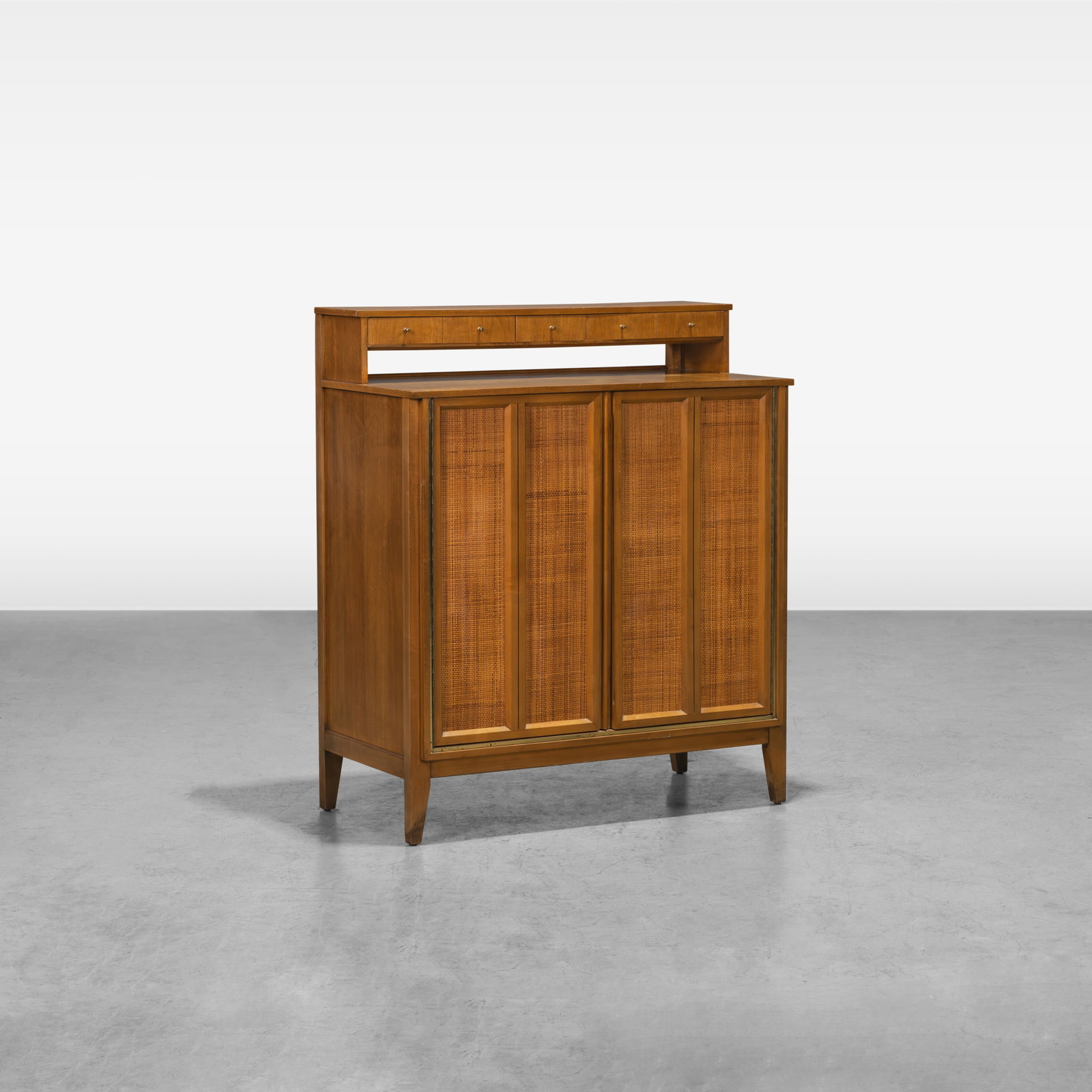 Vintage High Chest: A vintage high chest with jewelry box top. All measurements are in inches. Height x Width x Depth