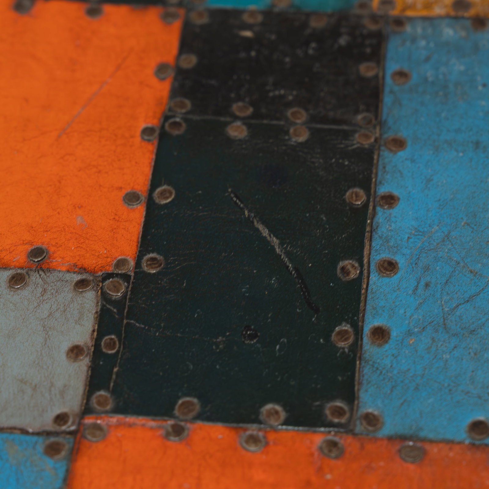 Patchwork Leather Table - 6
