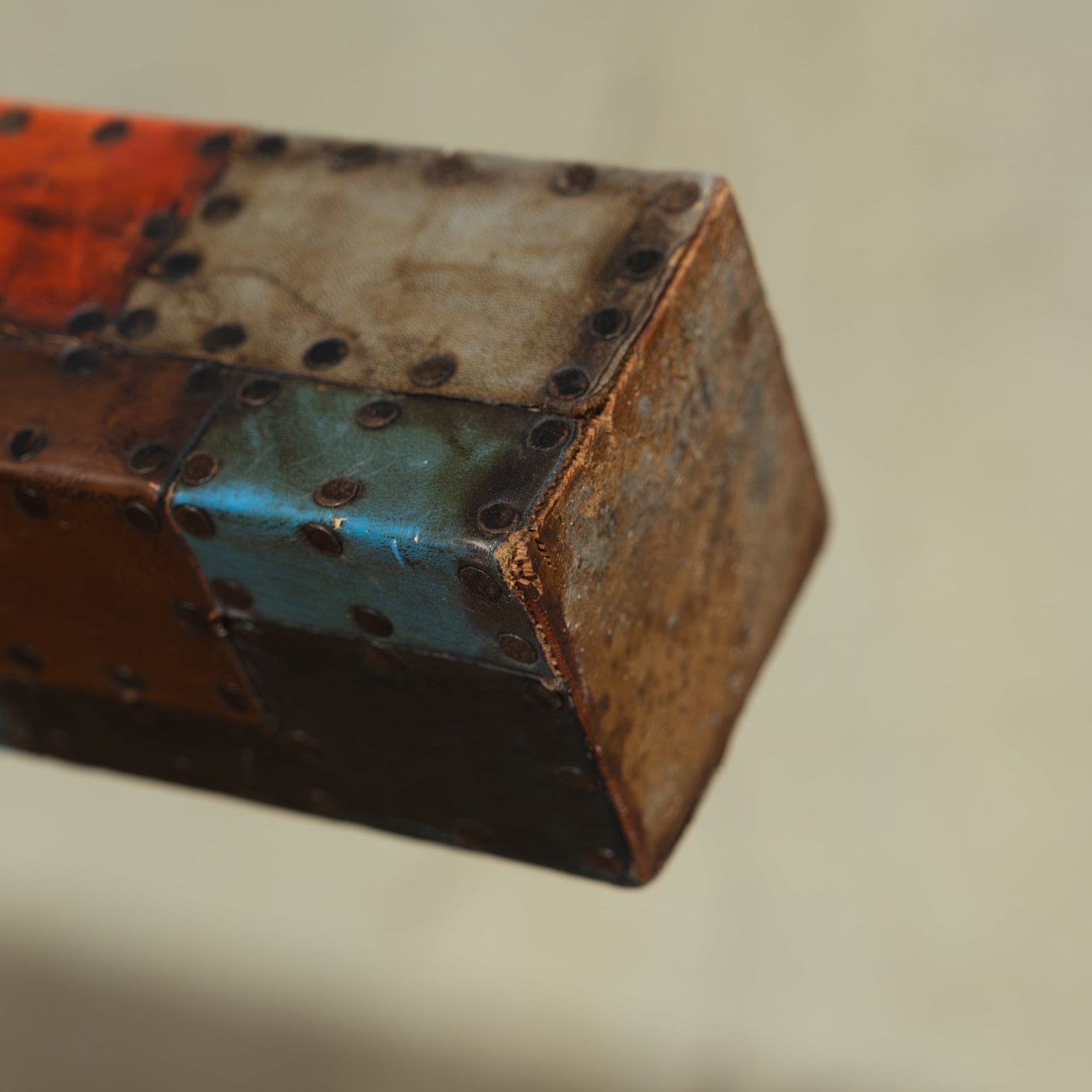 Patchwork Leather Table - 8