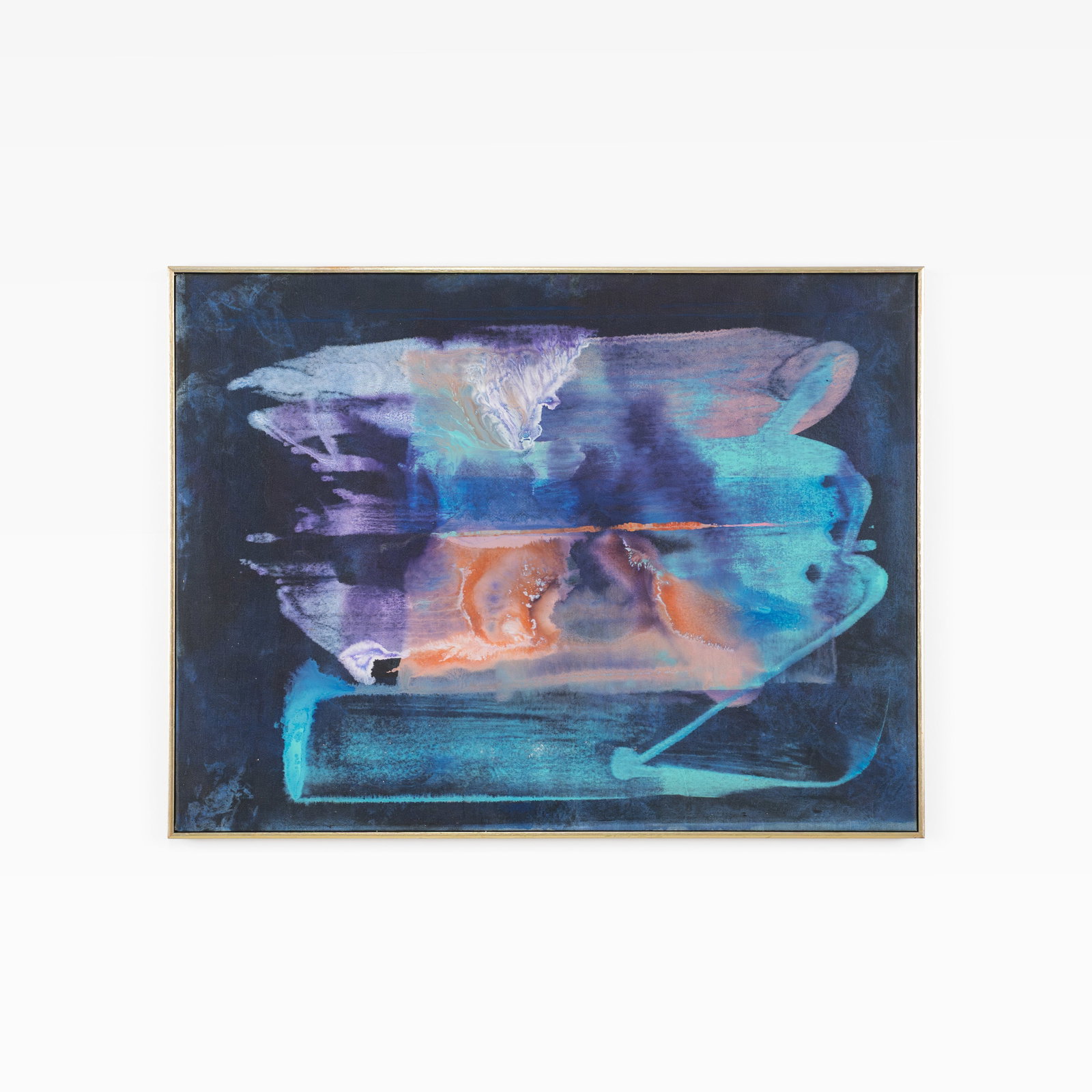 Abstract Oil on Canvas: An abstract acrylic painting on canvas titled 'Eastern Talisman', signed Morrison verso. All measurements are in inches. Height x Width x Depth