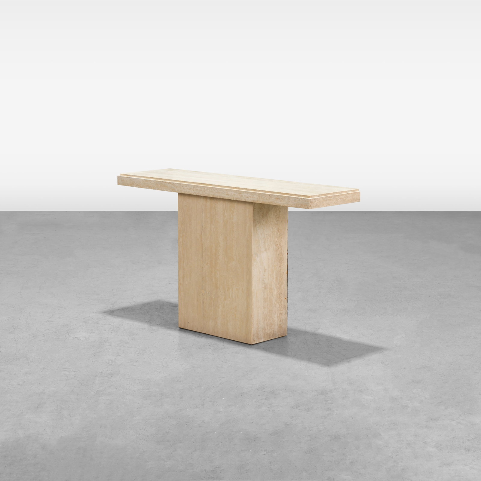 Italian Travertine Console Table (1 of 4)