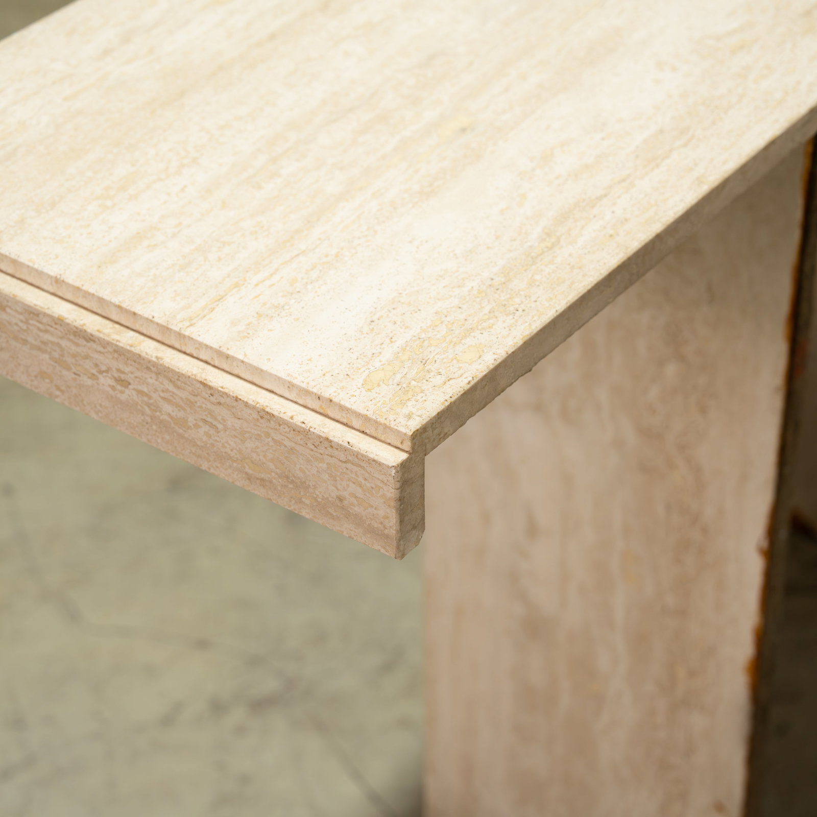 Italian Travertine Console Table - 3