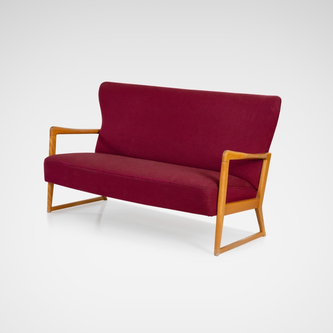 Soren Hansen - Loveseat: A vintage sofa by Soren Hansen for Fritz Hansen. All measurements are in inches. Height x Width x Depth