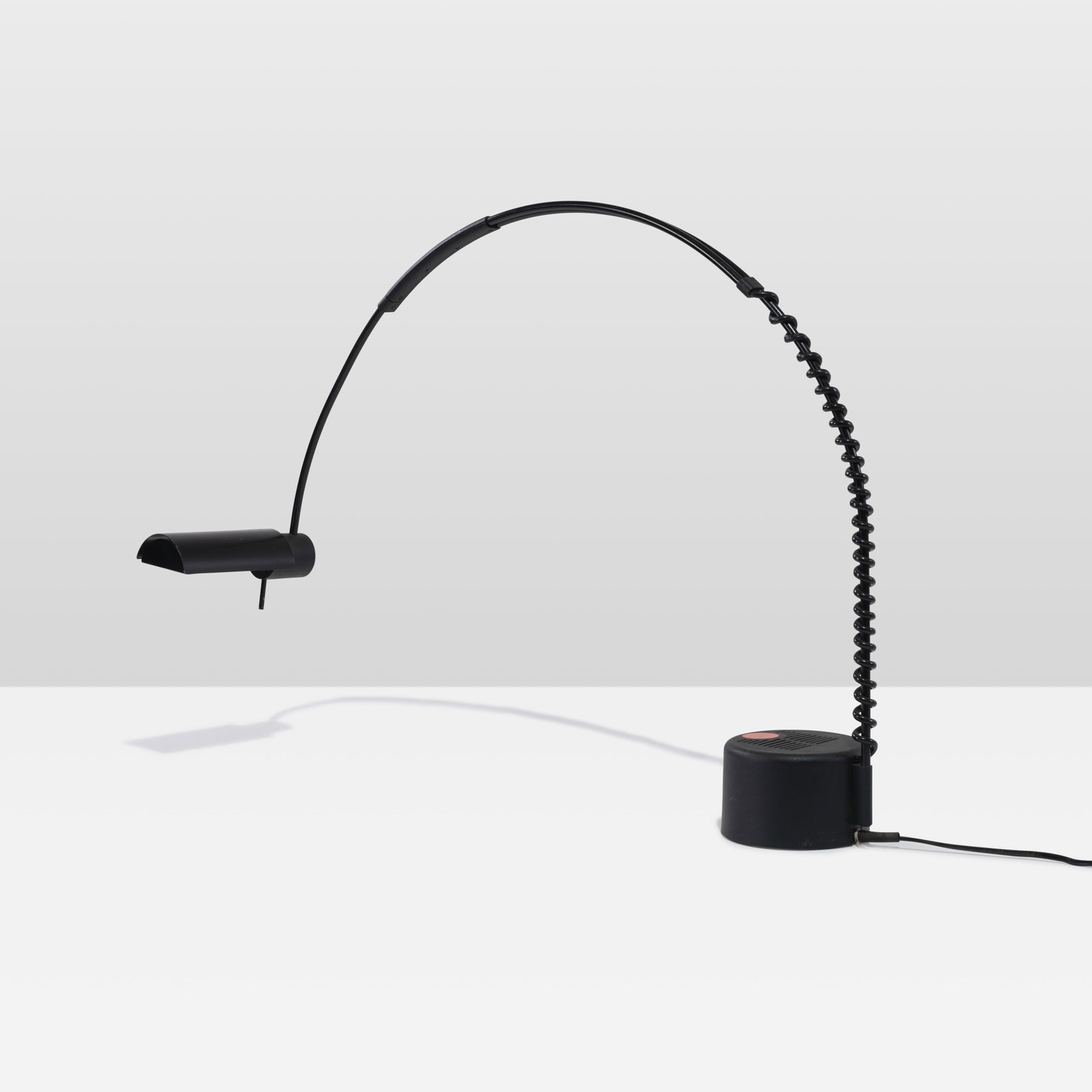 French Postmodern Lamp: A vintage 'Orbis' desk lamp by Europhane, France. All measurements are in inches. Height x Width x Depth