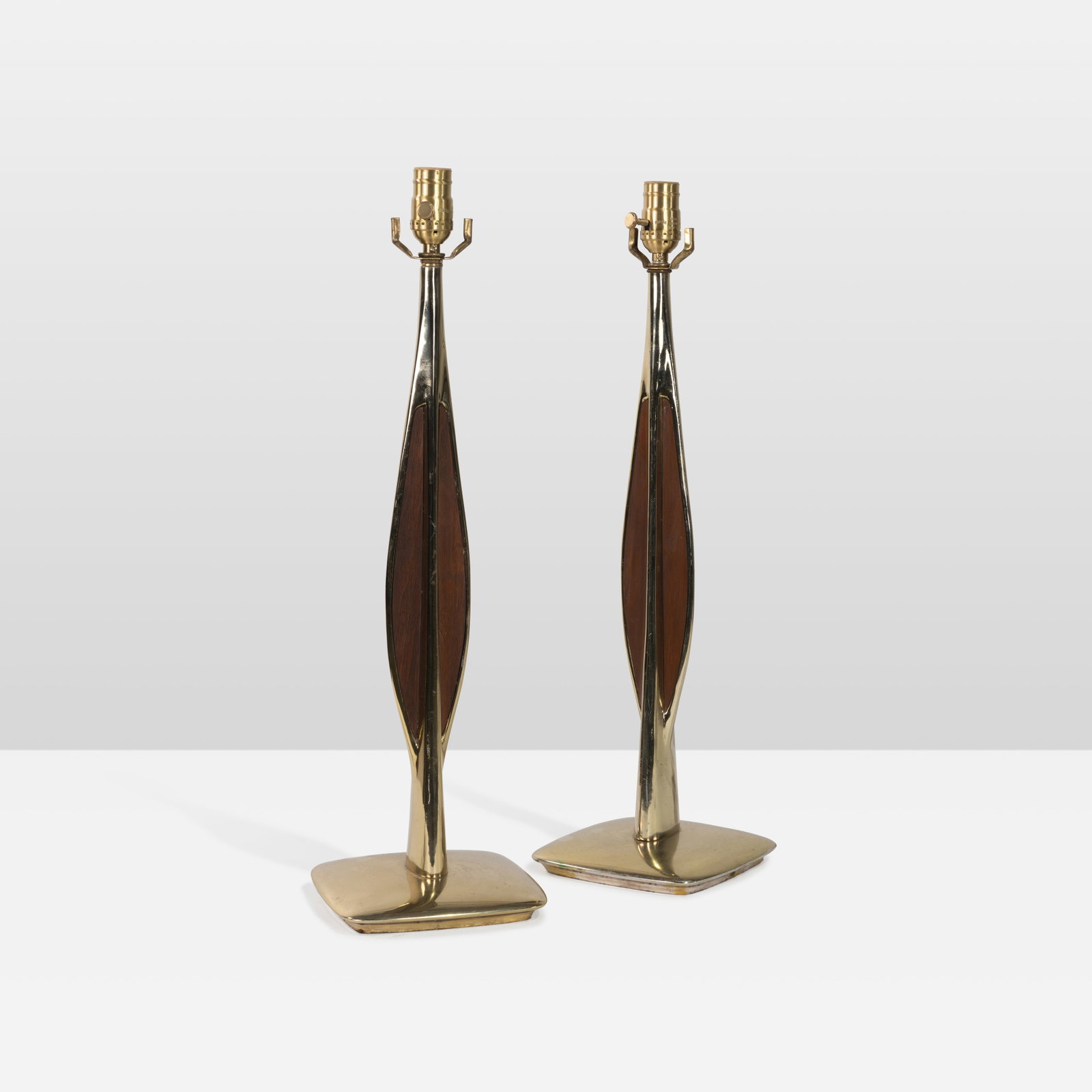 Tony Paul - Lamps: A pair of vintage table lamps by Tony Paul. All measurements are in inches. Height x Width x Depth