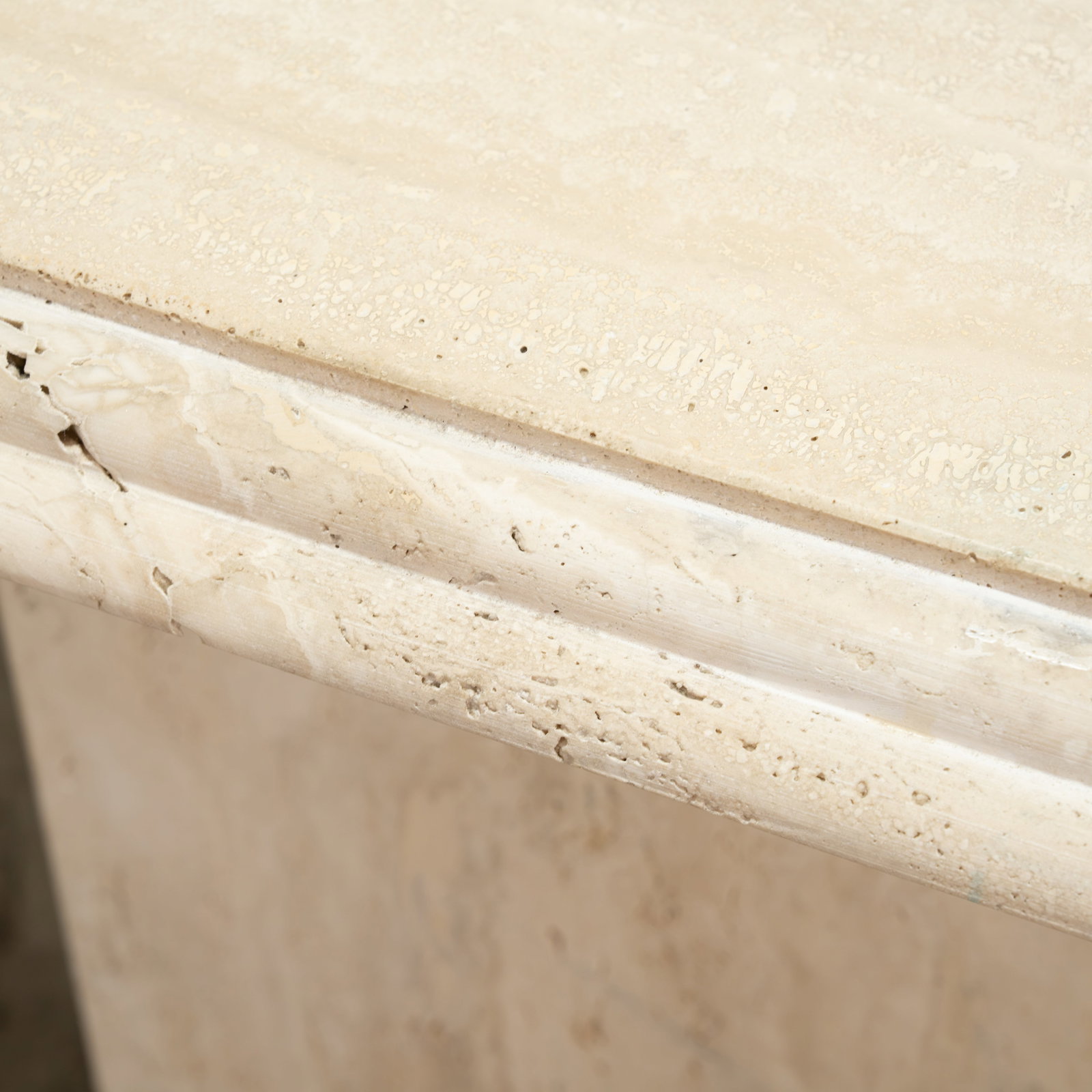 Italian Travertine Console Table - 4