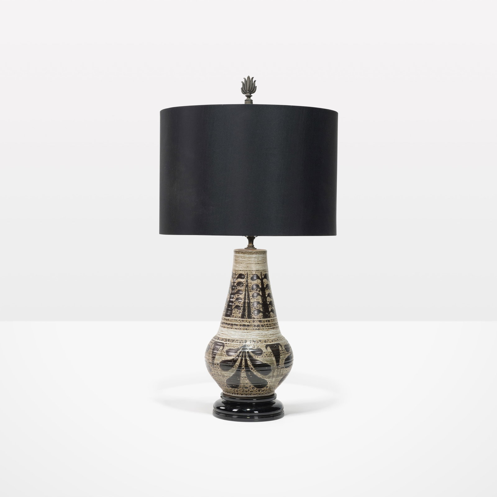 Raymond Gallucci - Pottery Lamp: A vintage pottery lamp by Raymond Gallucci. Signed under base. Dimensions are for the body only. All measurements are in inches. Height x Width x Depth