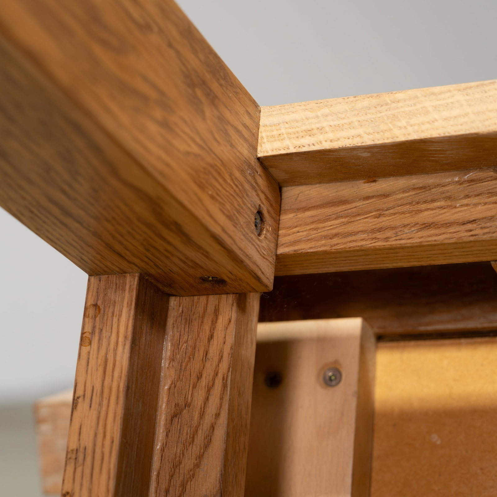 Custom Oak & Leather Stools - 11