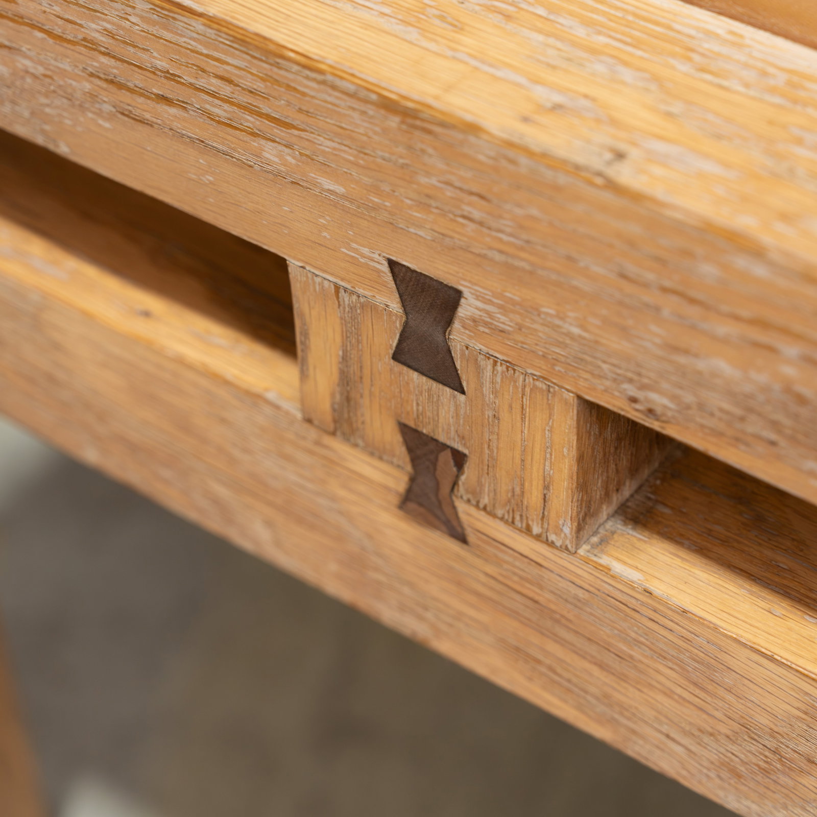 Custom Oak & Leather Stools - 7