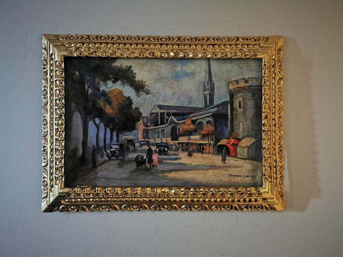 Fine Painting Oil on Canvas, Signed Edouard Cortes: Edouard LÃ©on CortÃ¨s fue un artista postimpresionista francÃ©s de ascendencia francesa y espaÃ±ola. Es conocido como "Le PoÃ¨te Parisien de la Peinture" o "el Poeta parisino de la pintura"