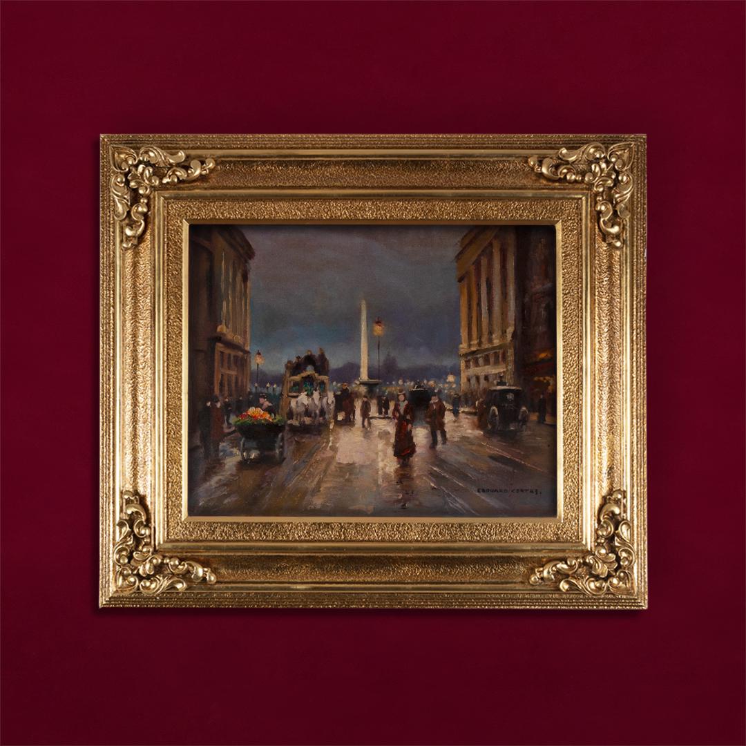 Beautiful painting signed Edouard Cortes: Measures : Framed: 21.5"x29" inches. aprox.