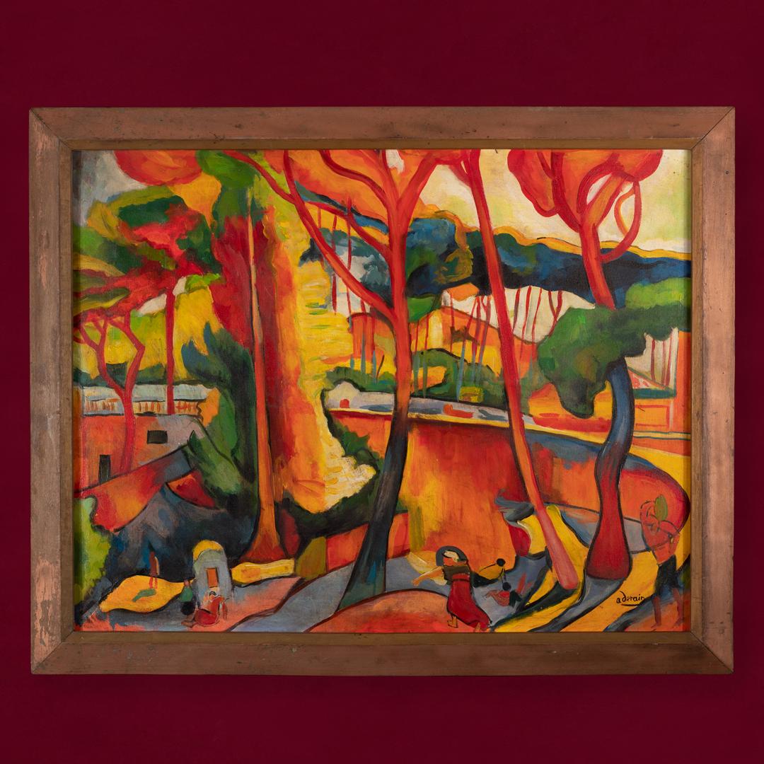 Fine Painting Oil on Canvas ,Signed Andre Derain: Oil painting , whit antique frame and signed Andre Derain