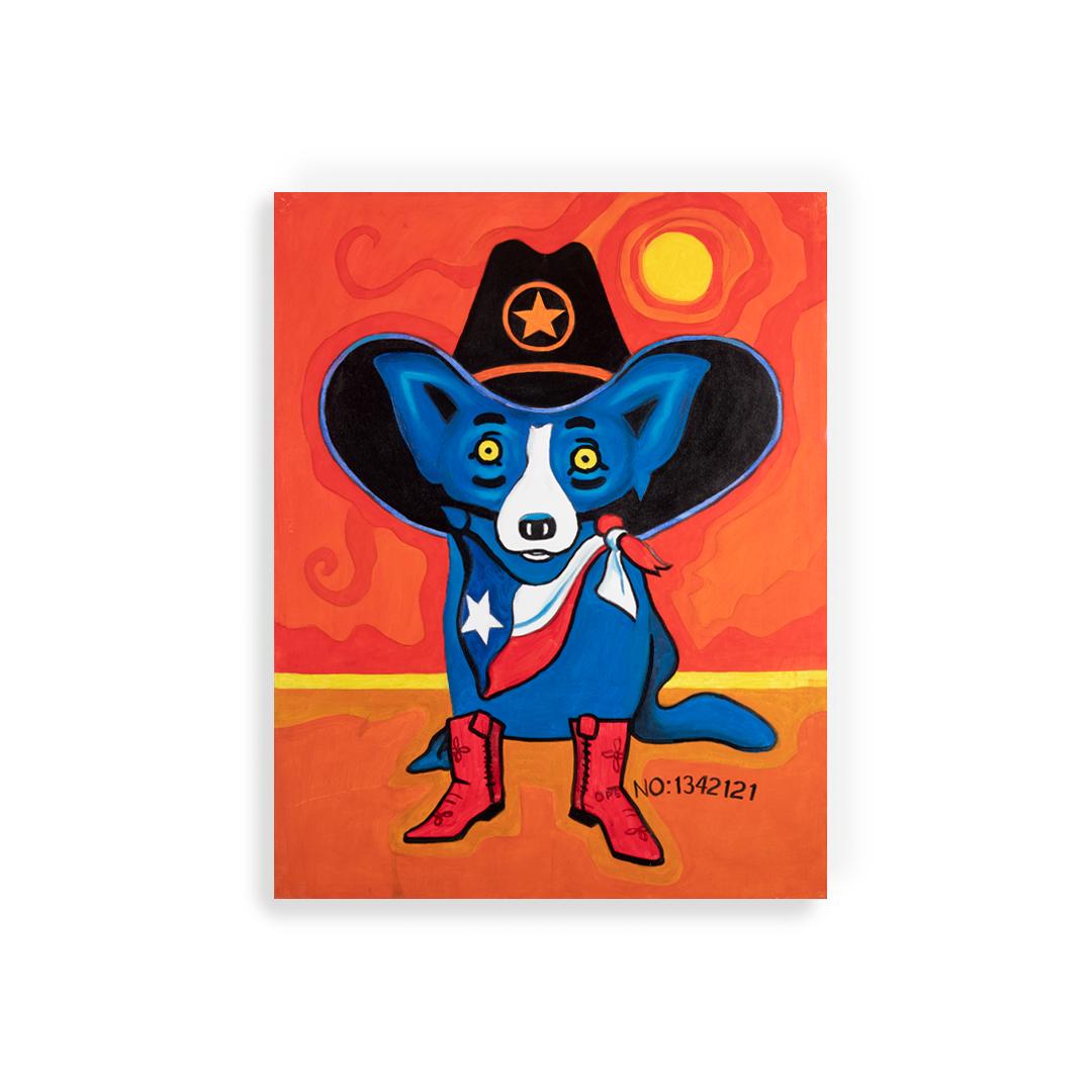 Fine Painting Acrylic on canvas , Signed George: Born and raised in Cajun Country, Louisiana, U.S.A., artist George Rodrigue portrayed on his canvas what he feared was his dying heritageâ€”-including its land, people, traditions, and mythology.