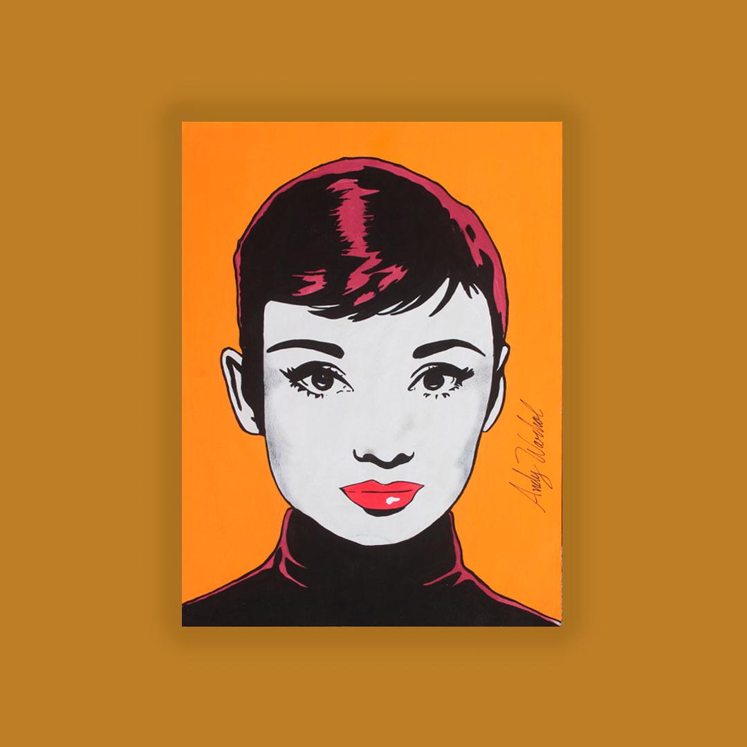 Fine watercolor signed Andy Warhol (1 of 2)