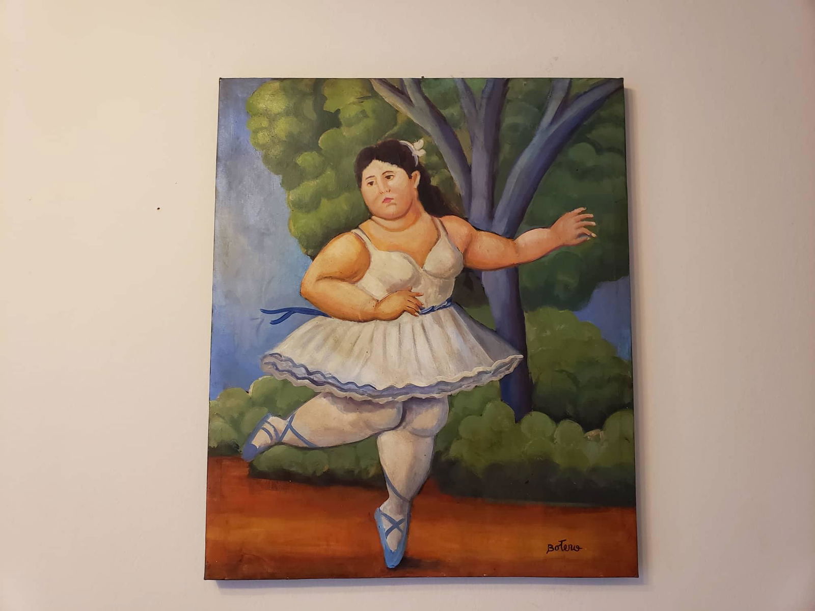 Fine Painting Oil on Canvas, Signed BOTERO: Fernando Botero Angulo is a Colombian painter, sculptor and draftsman, domiciled in Pietrasanta, Paris, Monaco and New York.