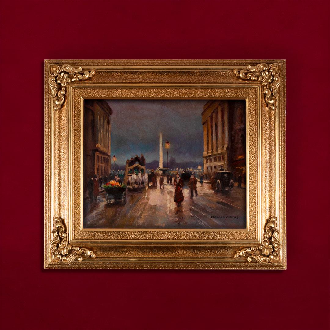 Fine Painting Oil on Canvas, Signed Edouard Cortes: Edouard LÃ©on CortÃ¨s fue un artista postimpresionista francÃ©s de ascendencia francesa y espaÃ±ola. Es conocido como "Le PoÃ¨te Parisien de la Peinture" o "el Poeta parisino de la pintura"