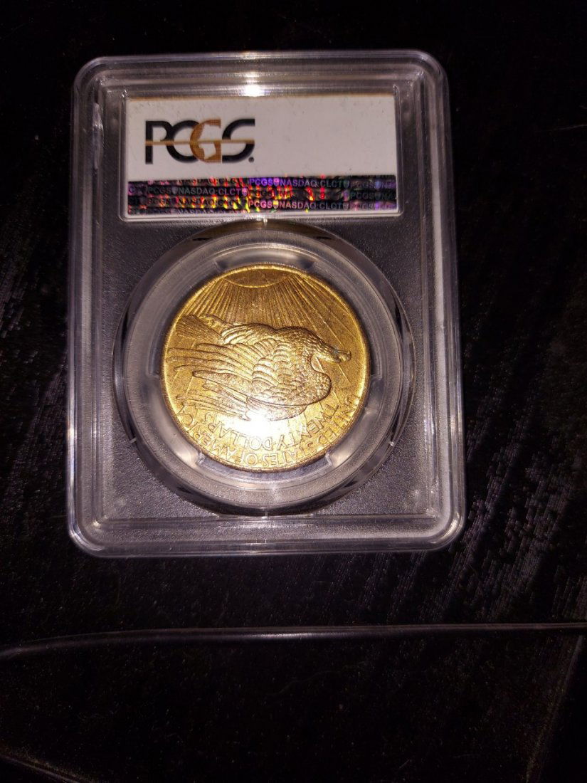 1907 $20 Saint-Gaudens Gold No Motto MS-63 PCGS (Rough (1 of 2)