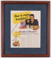 Joe DiMaggio Signed 16x19 Custom Framed Original 1950's (1 of 2)