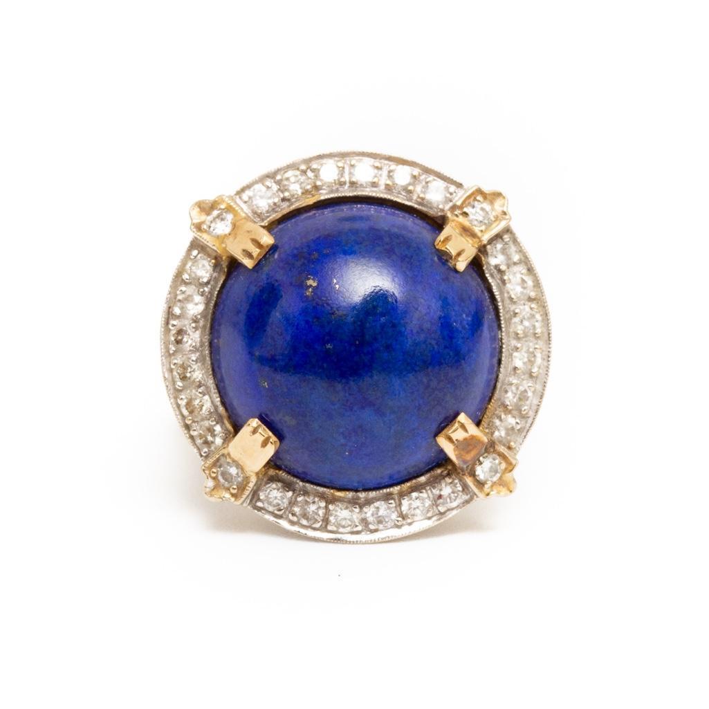 18K Gold, Diamond and Lapis Ring (1 of 5)
