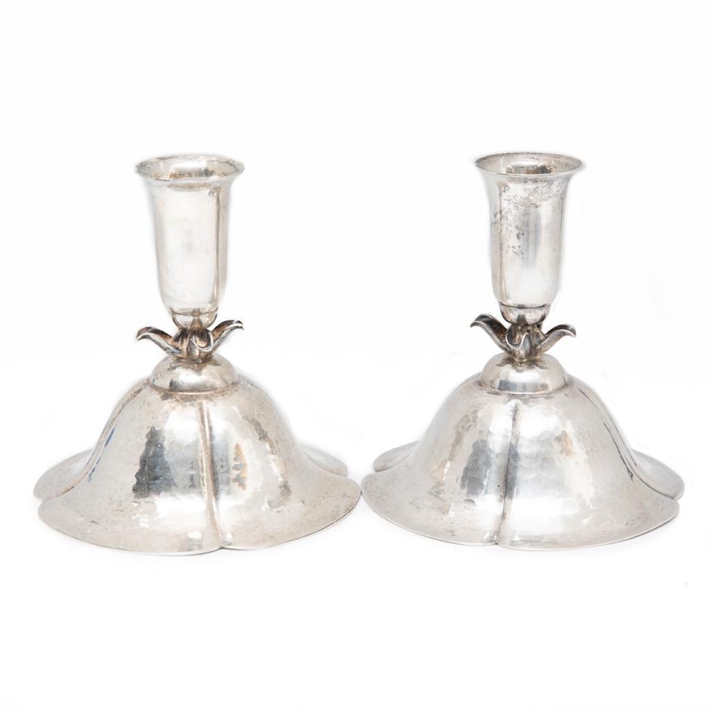 Pair of Randahl Signed Sterling Candle Sticks (1 of 4)