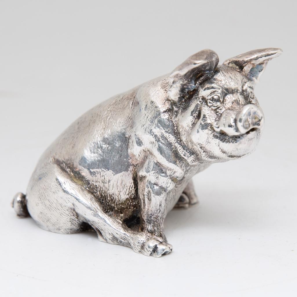 Sterling Pig Paperweight (1 of 5)