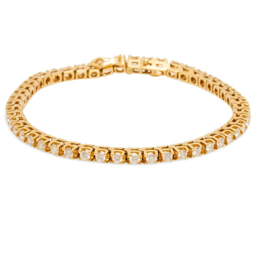 GIA 14k gold and diamond bracelet (1 of 5)