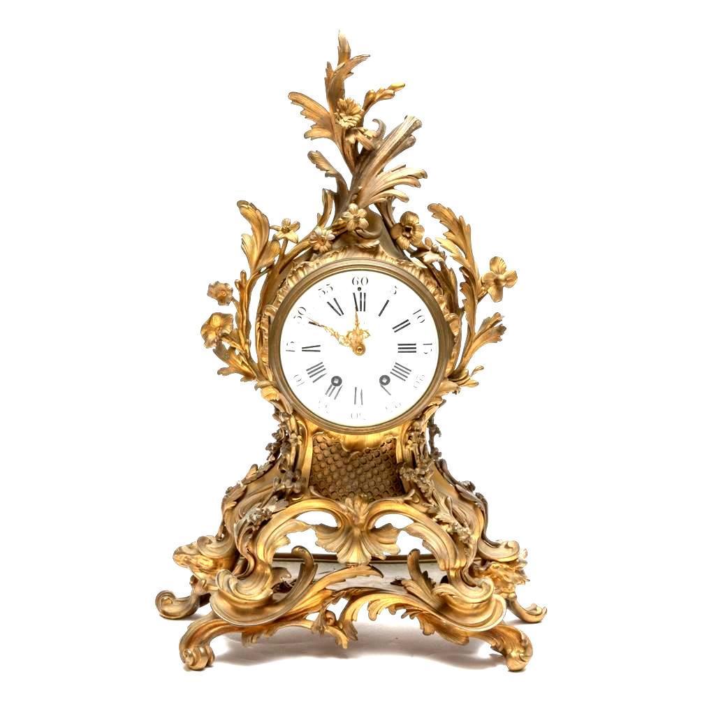 Tiffany & Co Ad MOUGIN Bronze Clock: Tiffany & Co Bronze 25" Height French Clock with French movement signed by the maker AD MOUGIN. AD Mougin was a well-known French clock maker working in the mid nineteenth century. He is known to have