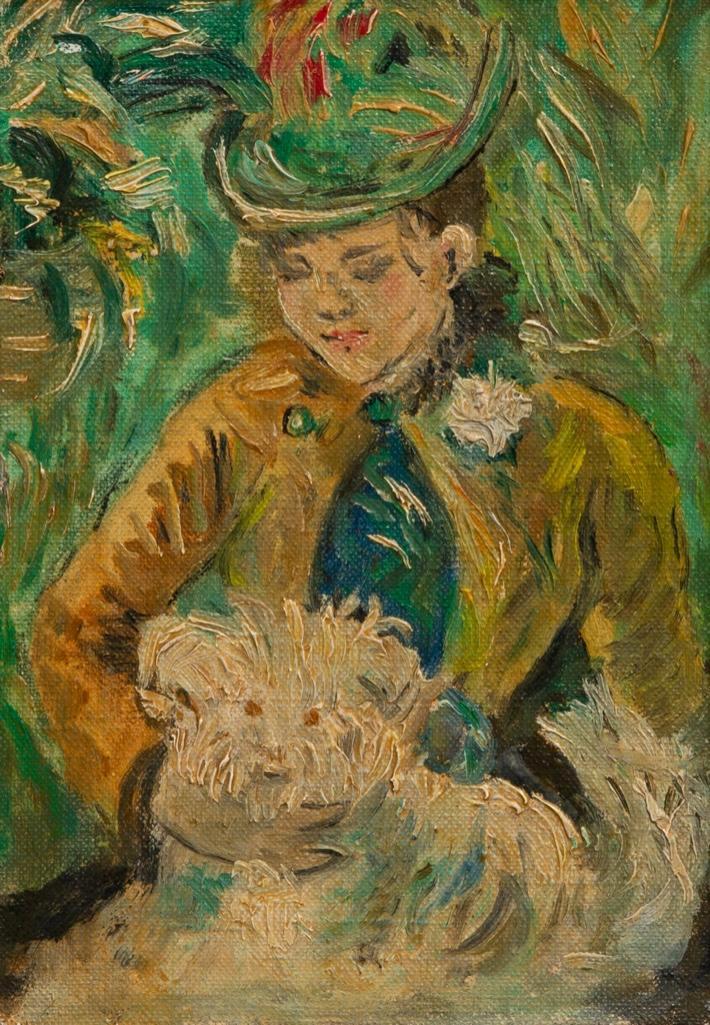 French Impressionist Oil Painting on Canvas Late 19th: Well Done French antique Impressionist Oil Painting on Canvas Late 19th Century Unsigned. 7" x 5" Art 11.5" x 9.25" Framed Approx