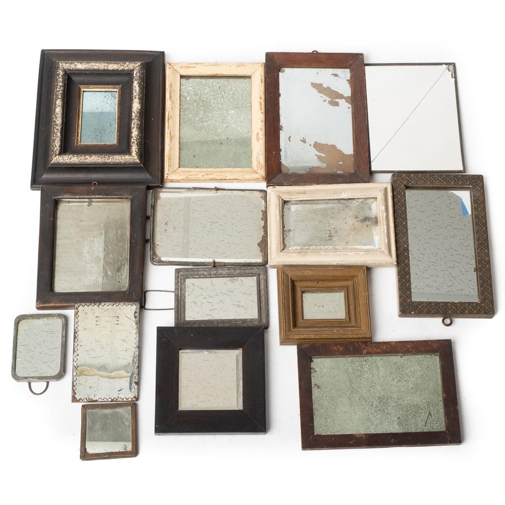 lot of 15 Antique Mercury Mirrors (1 of 8)
