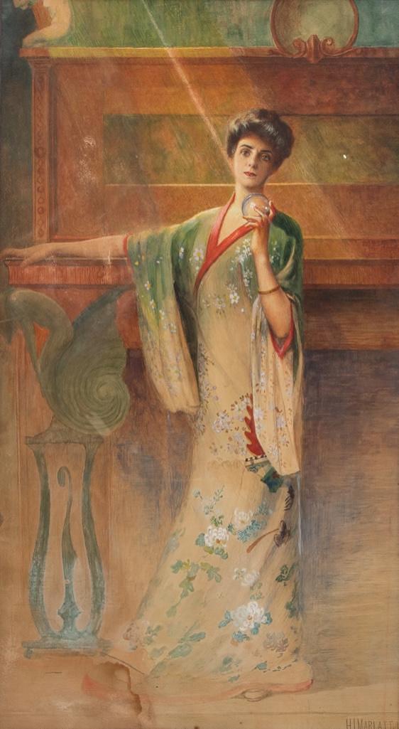 Hamilton Marlatt Signed Watercolor Gouache on Paper (1 of 8)