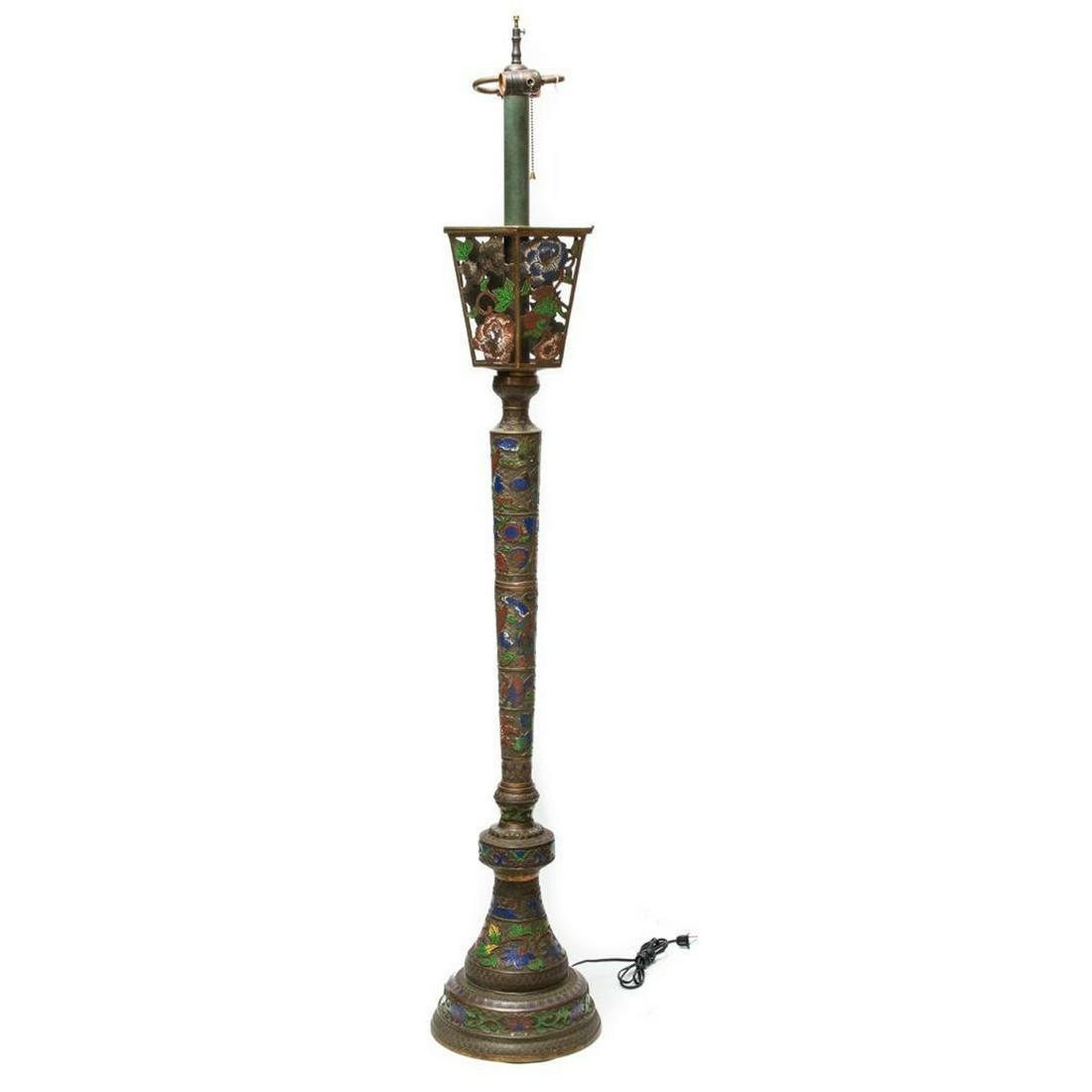 Asian Chinese Cloisonne floor Lamp (1 of 16)